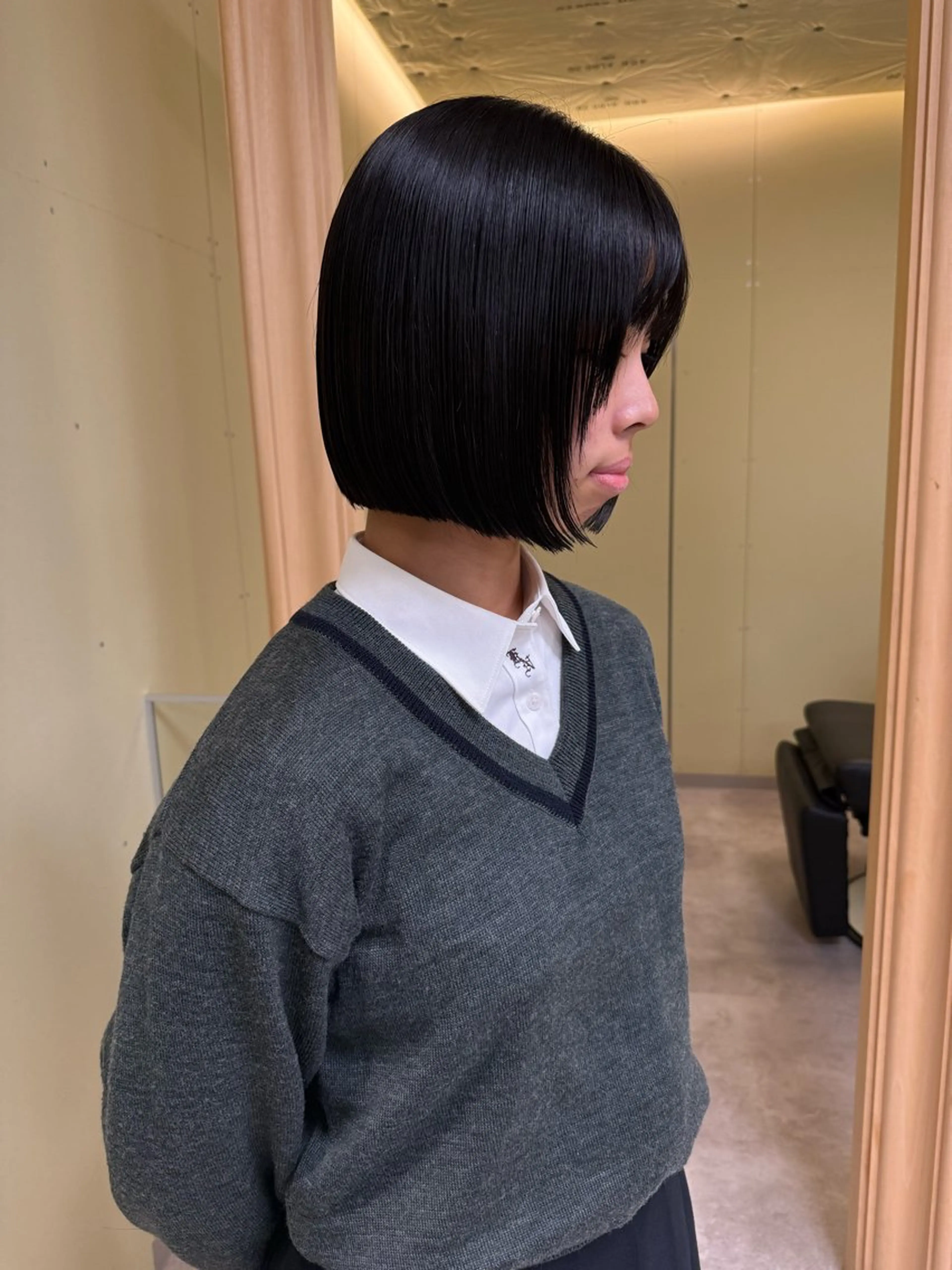 ショート カット 縮毛矯正 トリートメント 伶風/ボブ/ ハッシュカットのヘアスタイル