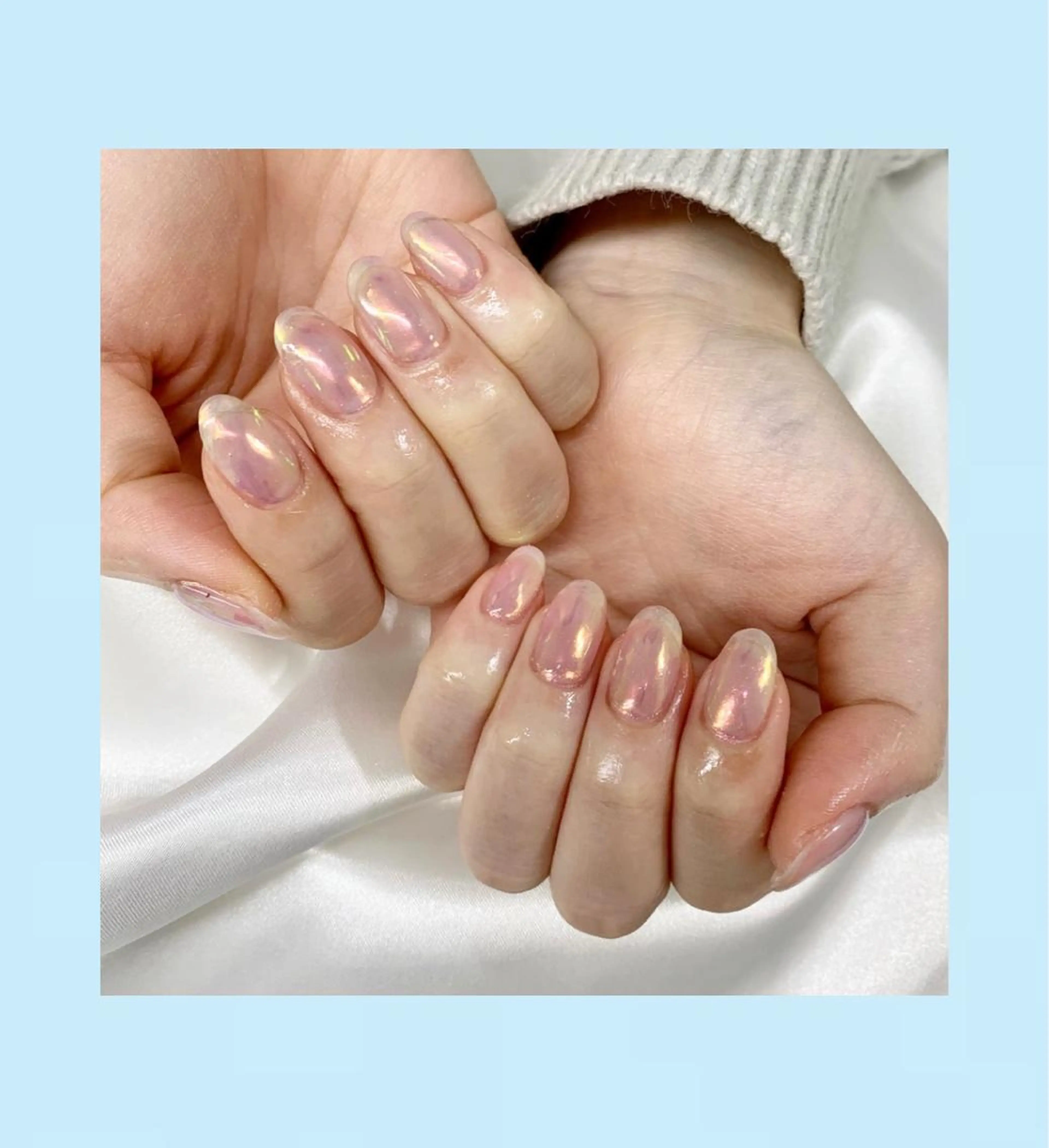 ネイル マツエク・マツパ アイブロウ オーロラネイル pu muのネイルデザイン