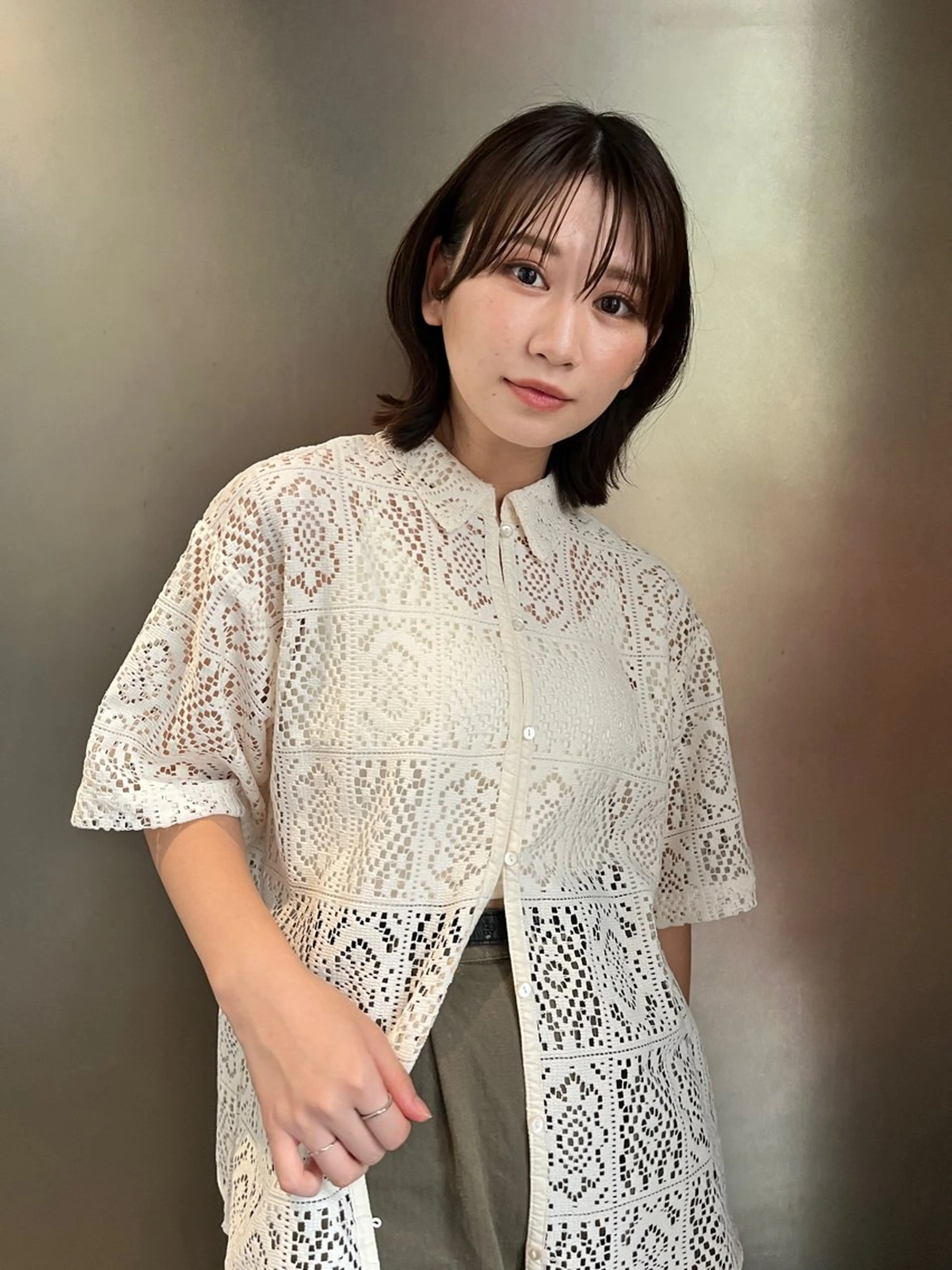 ミディアム ボブ 外ハネヘア ミンクス銀座店所属・MINX 外山 海成/銀座のヘアスタイル