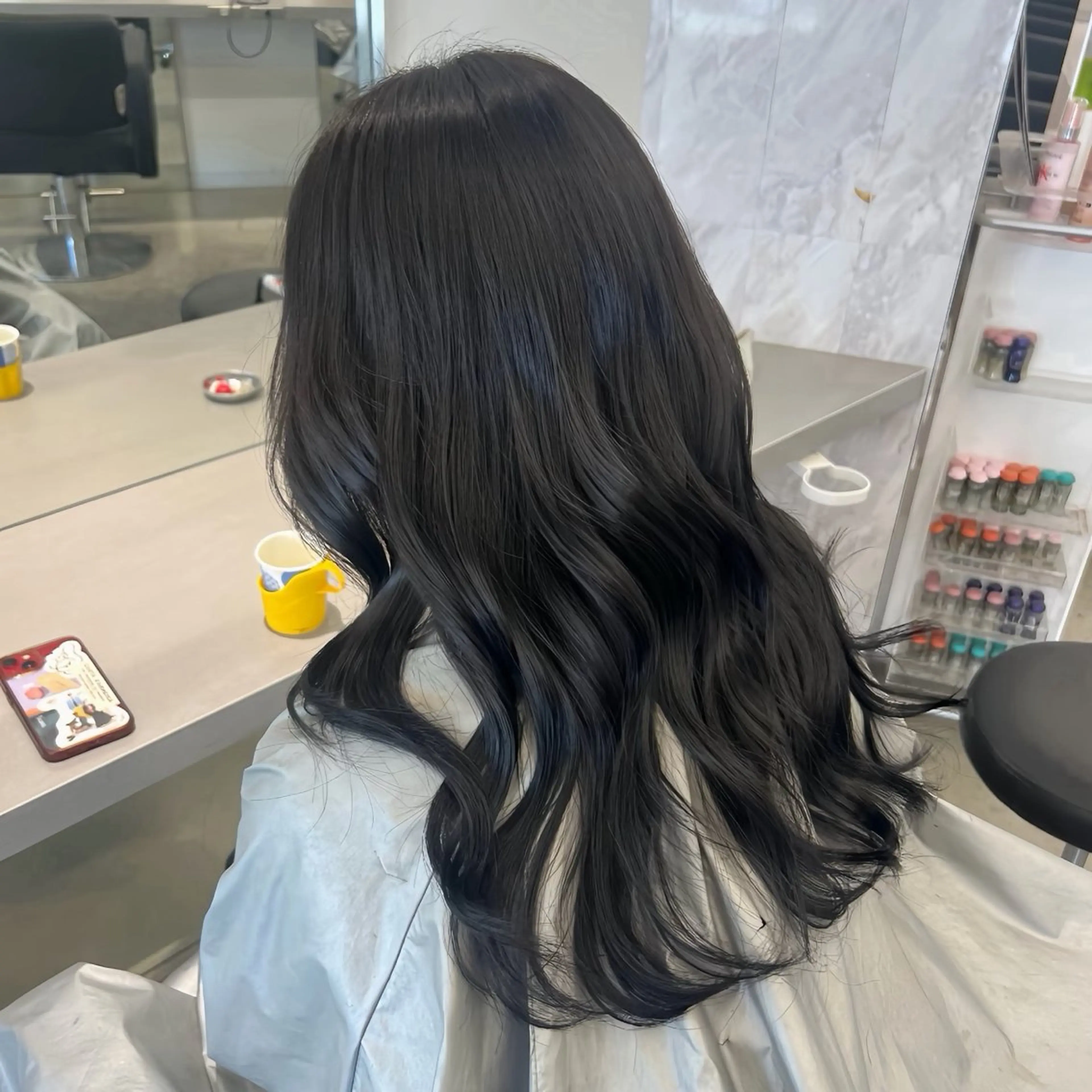 セミロング カラー カット ヘアカラー トリートメント EIGHT　樹梨 ／韓国ヘア🩶のヘアスタイル