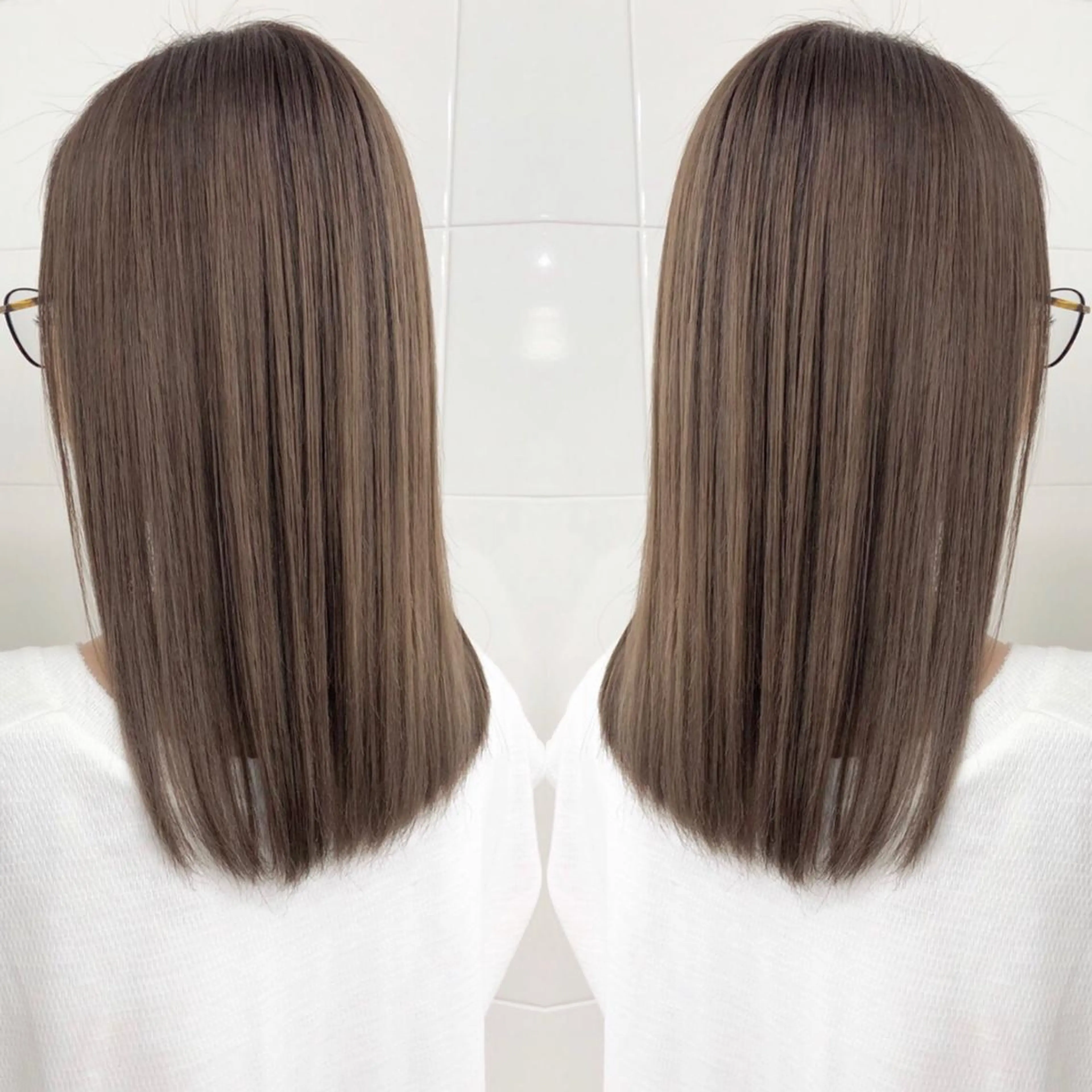 ミディアム カラー カット ヘアカラー トリートメント 🌈プルエクステ& ハイトーン🌈関飛鳥のヘアスタイル