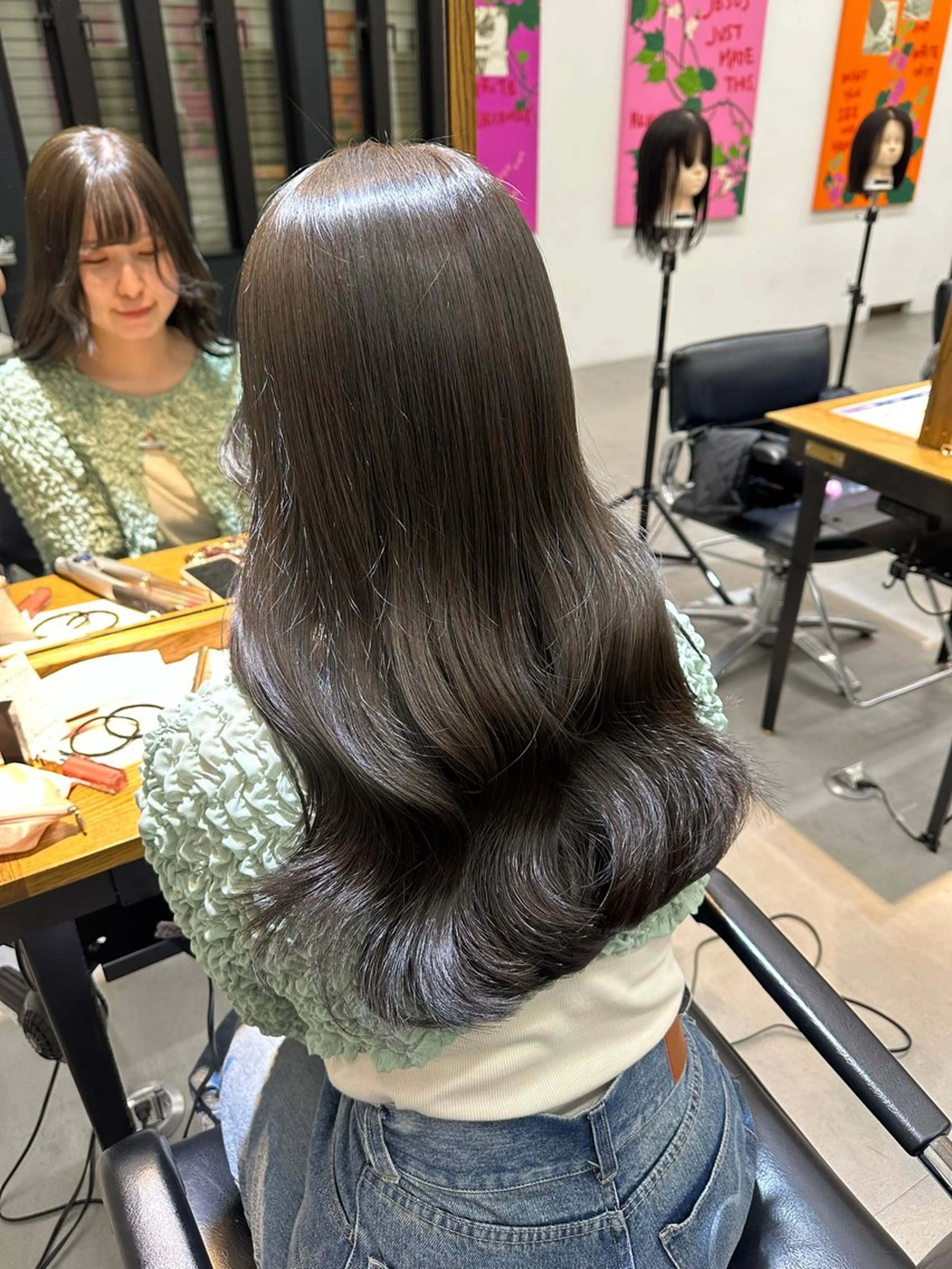 ロング カラー ブリーチ ブリーチなしカラー オリーブカラー 🎀Yuika/カッ トモデル様募集中🎀のその他イメージ