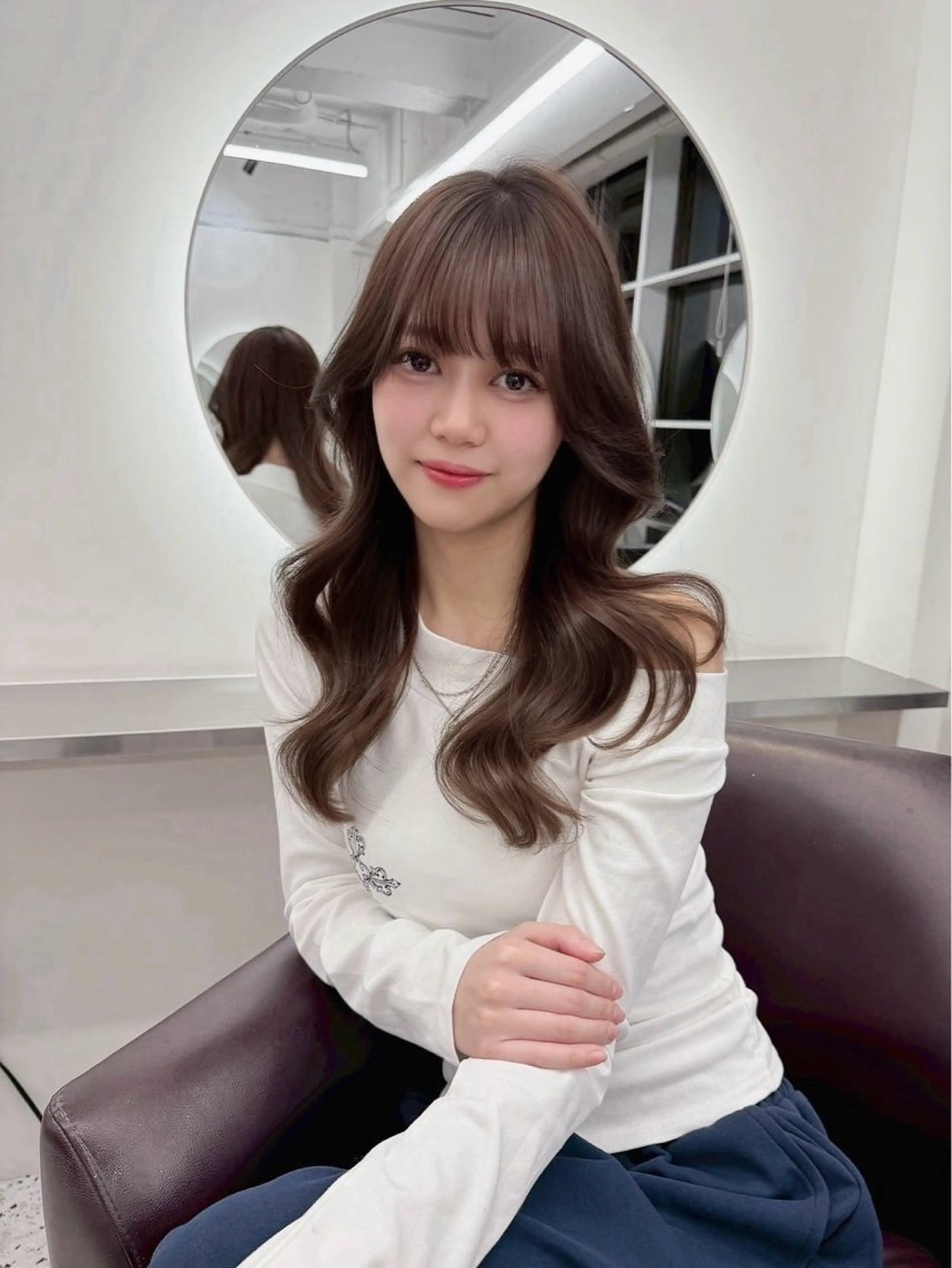 ロング カラー カット 艶髪ハイトーン 💎yuuki💎のヘアスタイル