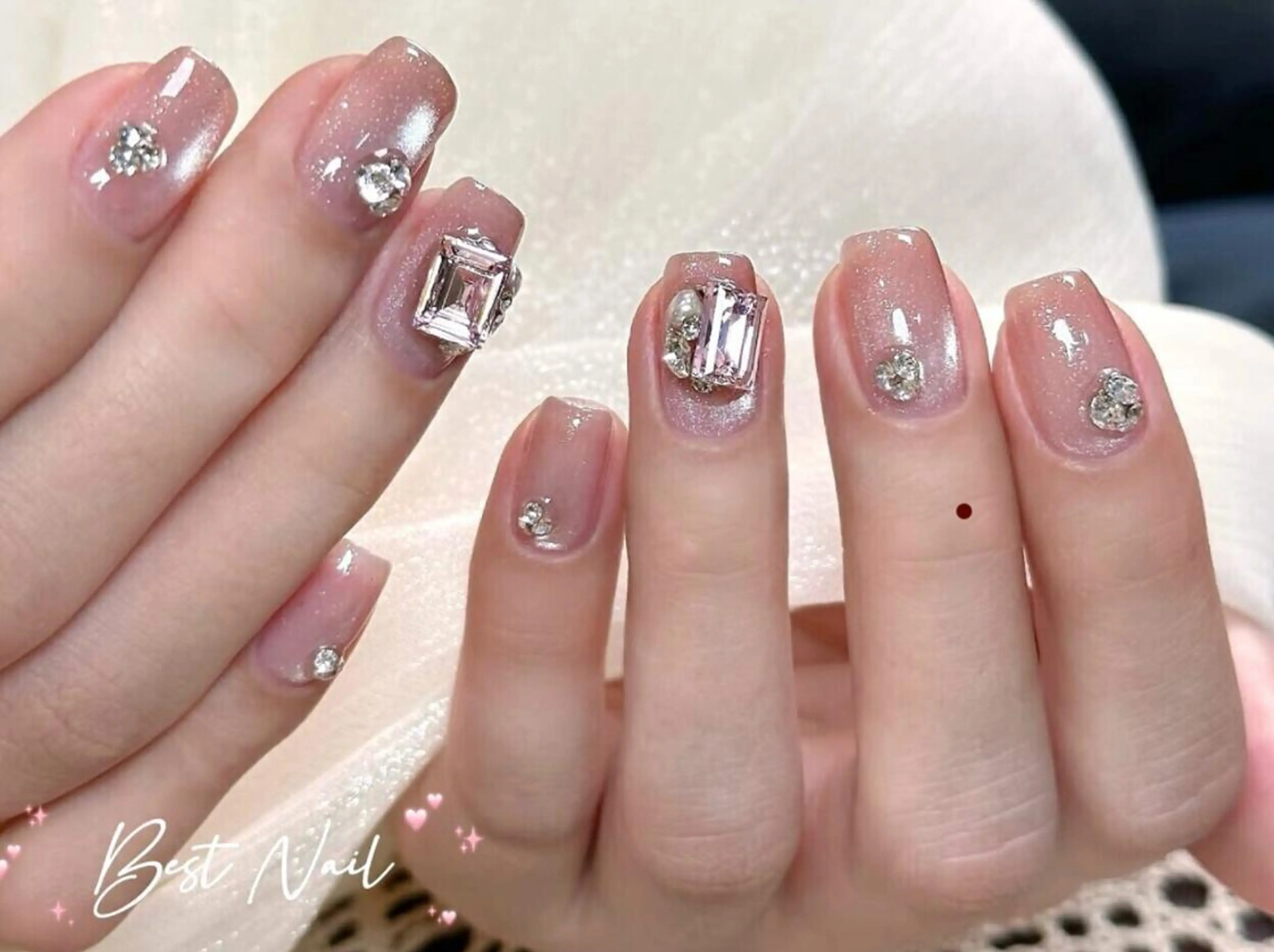 ネイル アートネイル オーロラネイル クリアネイル フレンチネイル ジェルネイル 前田 芽のネイルデザイン