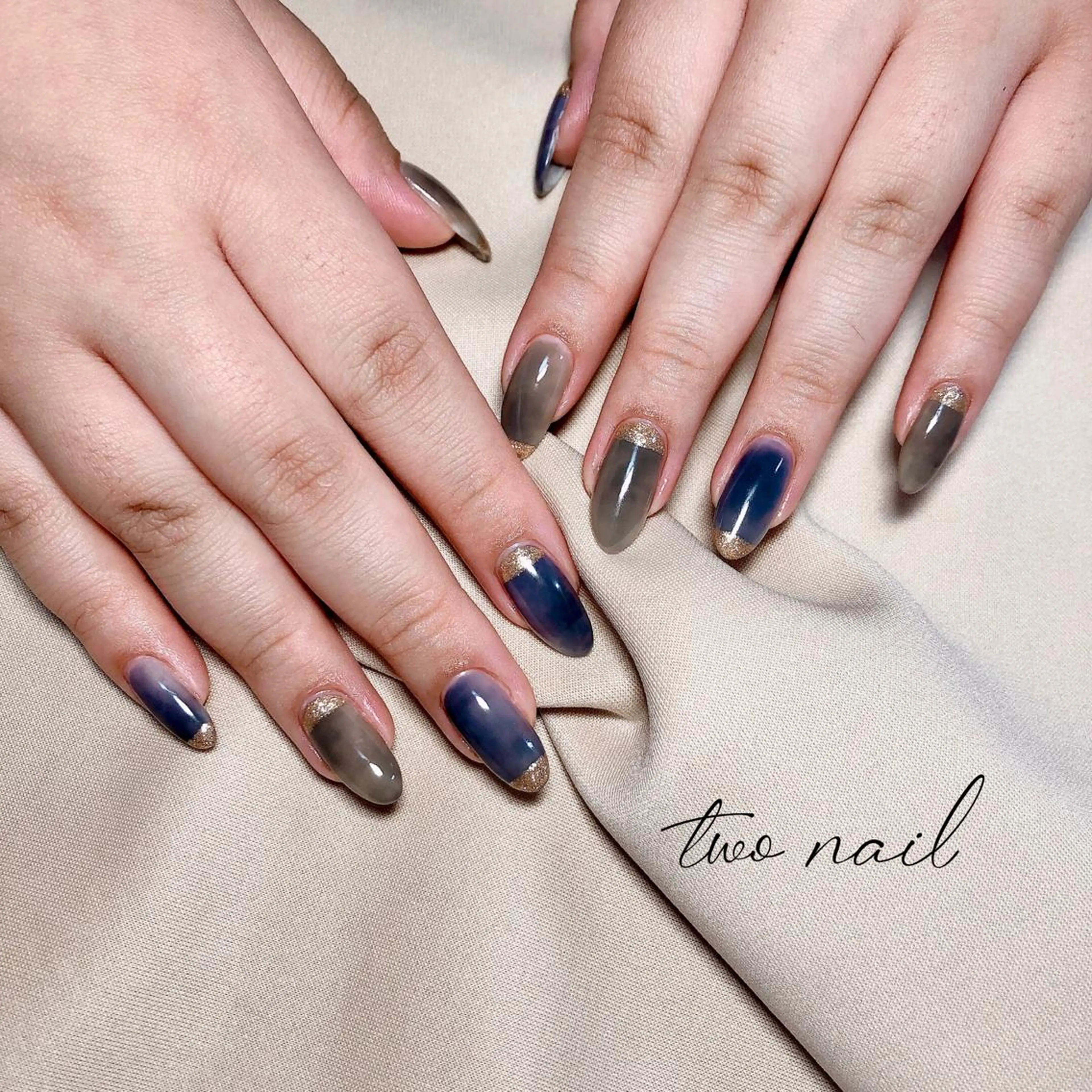 ネイル アートネイル フットネイル ハート ニュアンスネイル ホワイト two nailのネイルデザイン