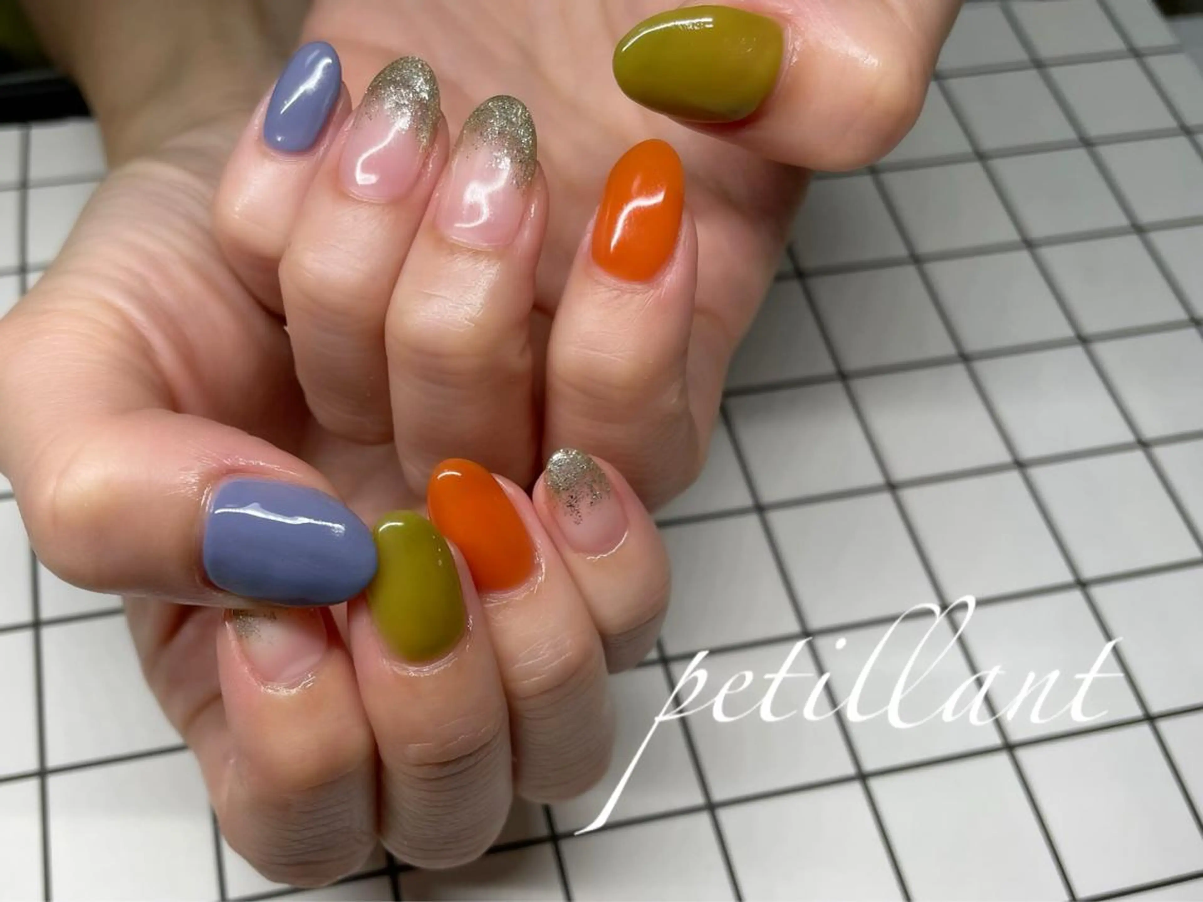 ネイル アートネイル ラメ(グリッター) パステルネイル petillant所属・nail salon petillantのネイルデザイン