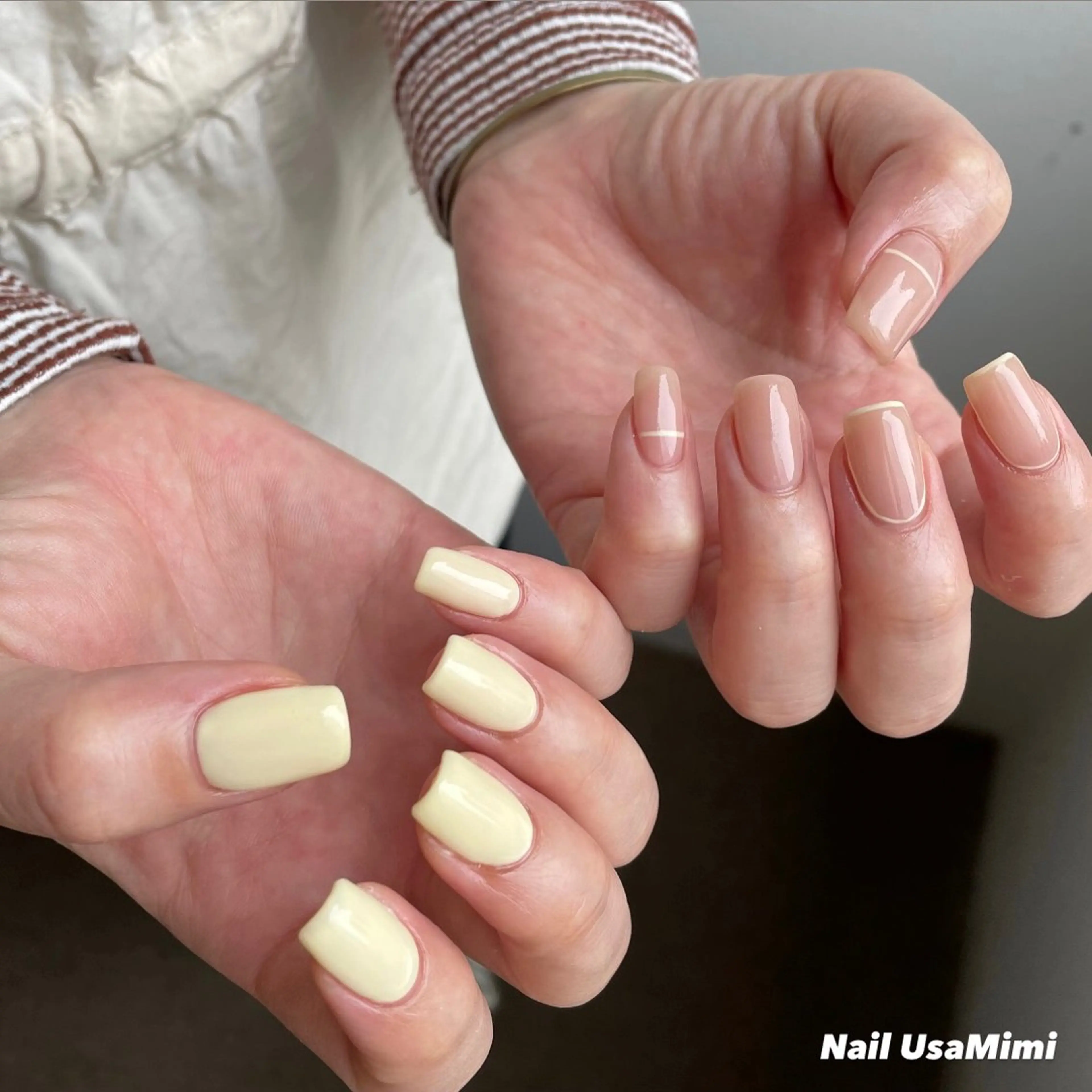 ネイル ジェルネイル マグネットネイル 持ち込み ワンカラーネイル パラジェル 本町ネイルNail UsaMimiのネイルデザイン