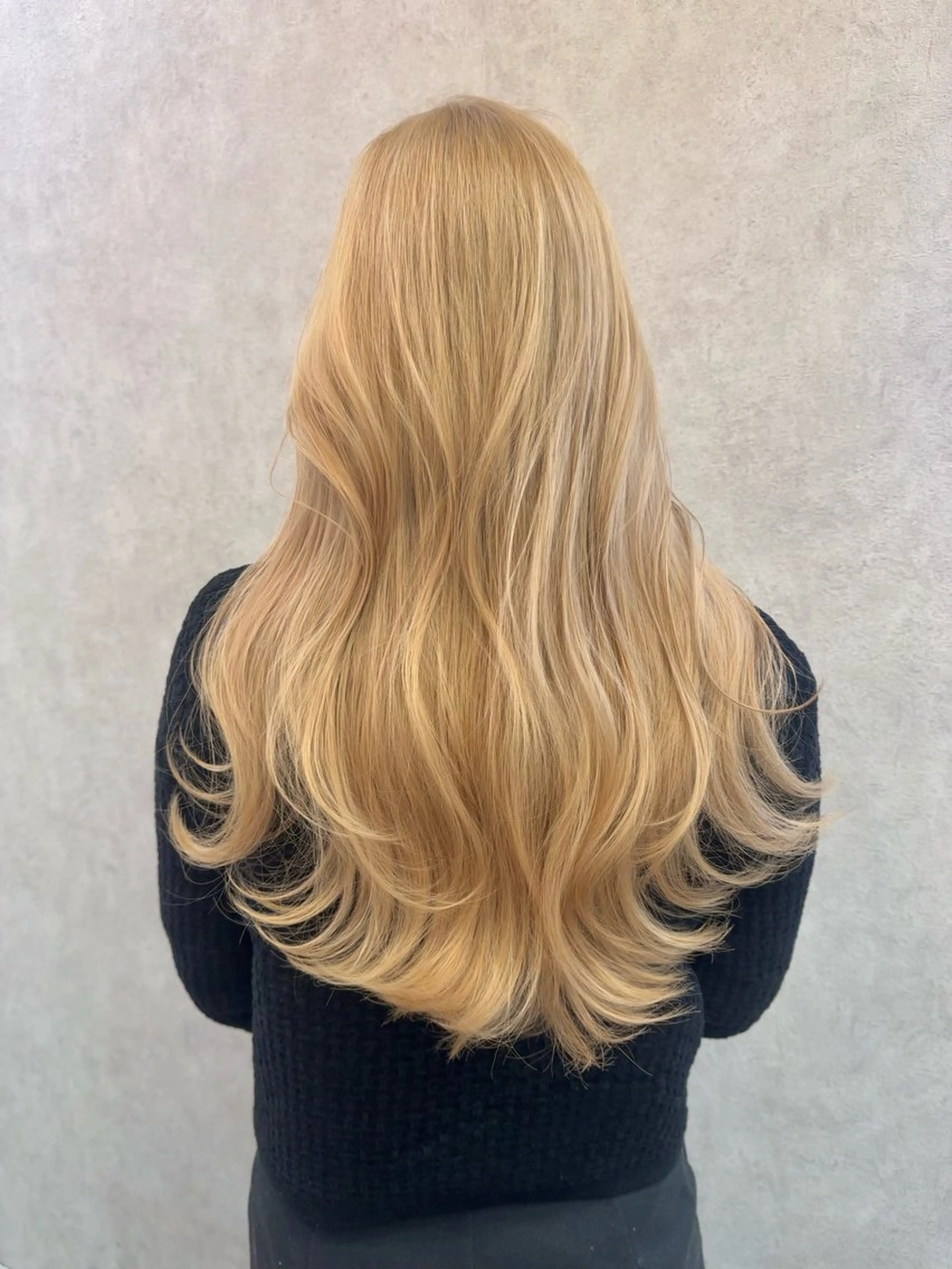 セミロング カラー ヘアアレンジ ヘアカラー トリートメント 天神/ブリーチ/ ブリーチなしカラーのヘアスタイル