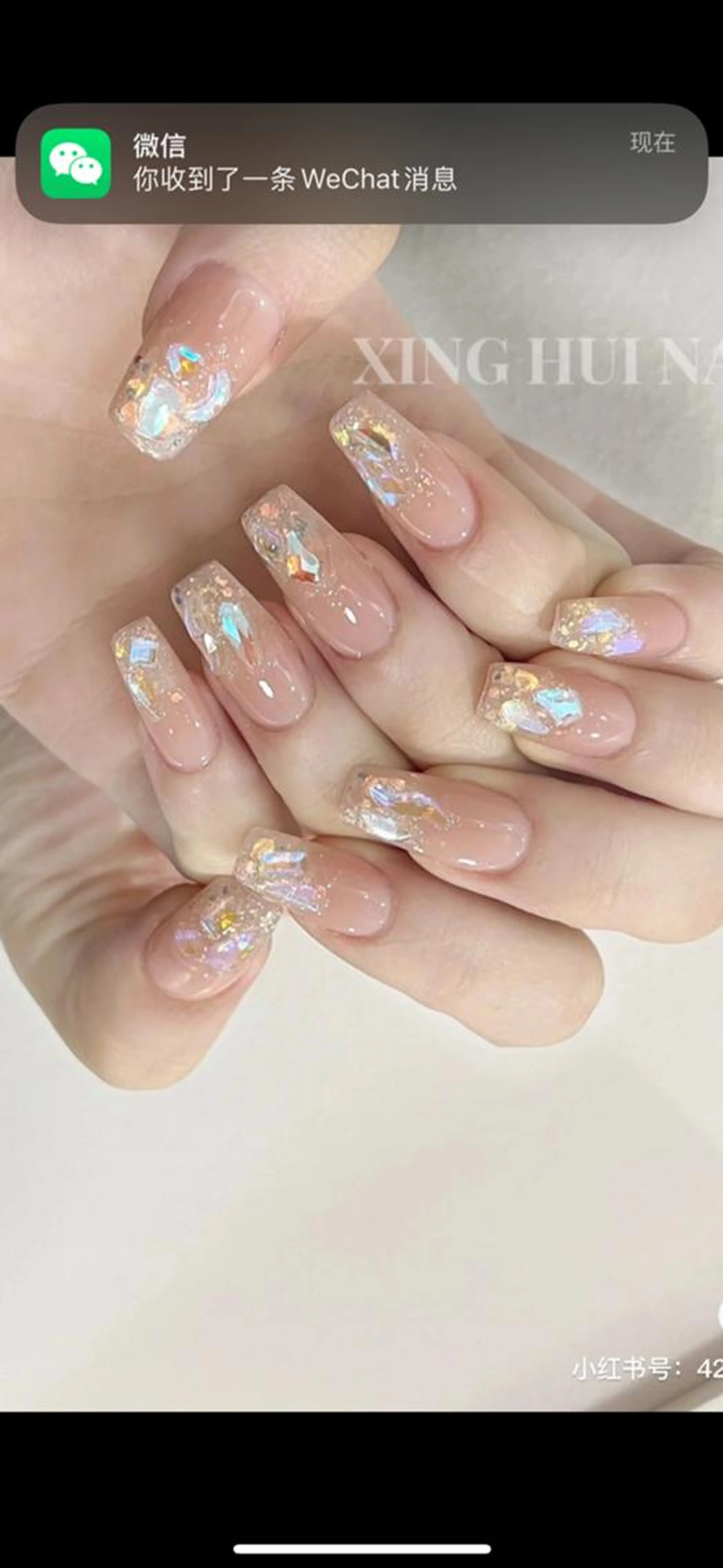 【大人気] 氷ワンホンネイル🧊の写真