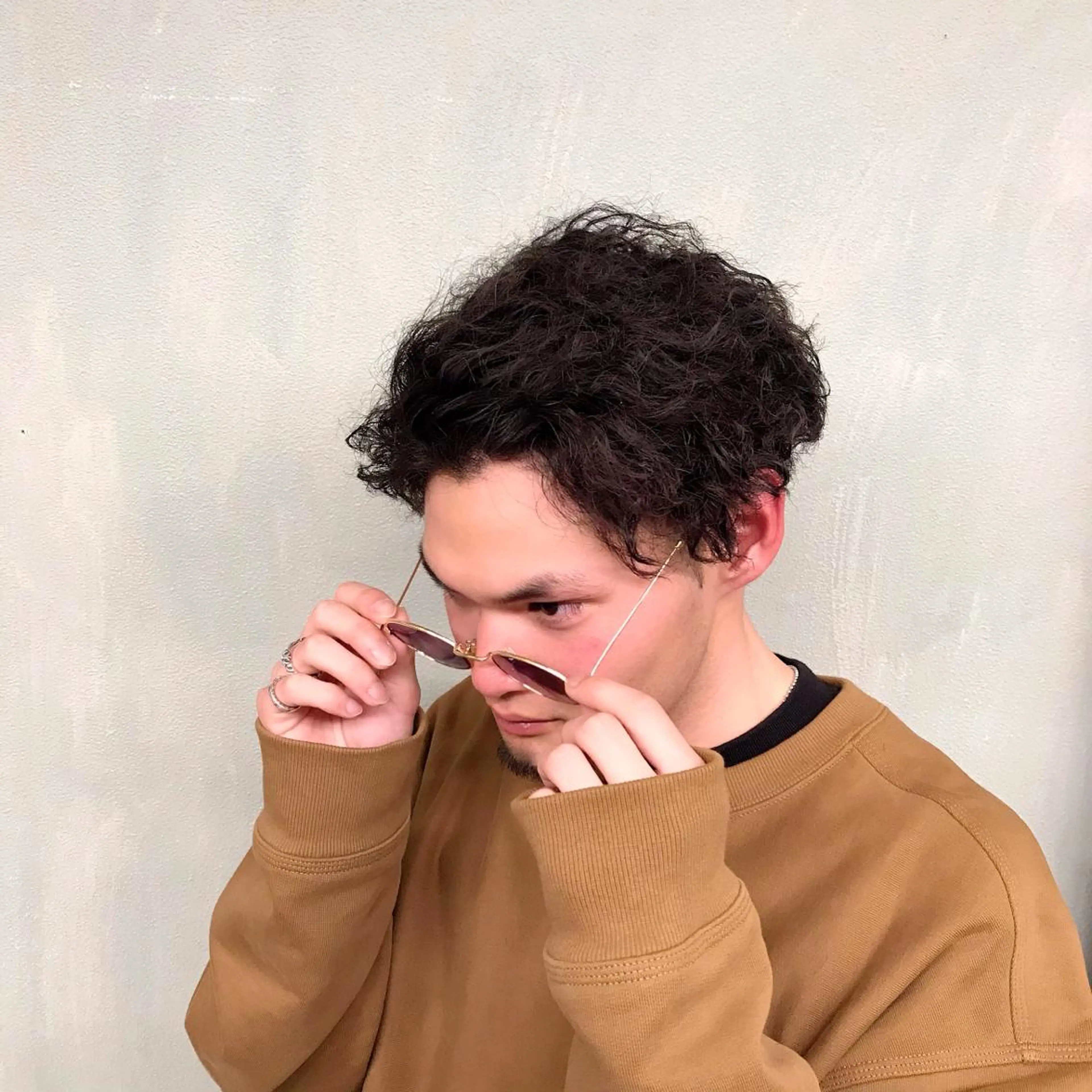 ショート カラー パーマ メンズ メンズパーマ カット Le Reve (ルレーブ所属・kobayashi $hogoのヘアスタイル