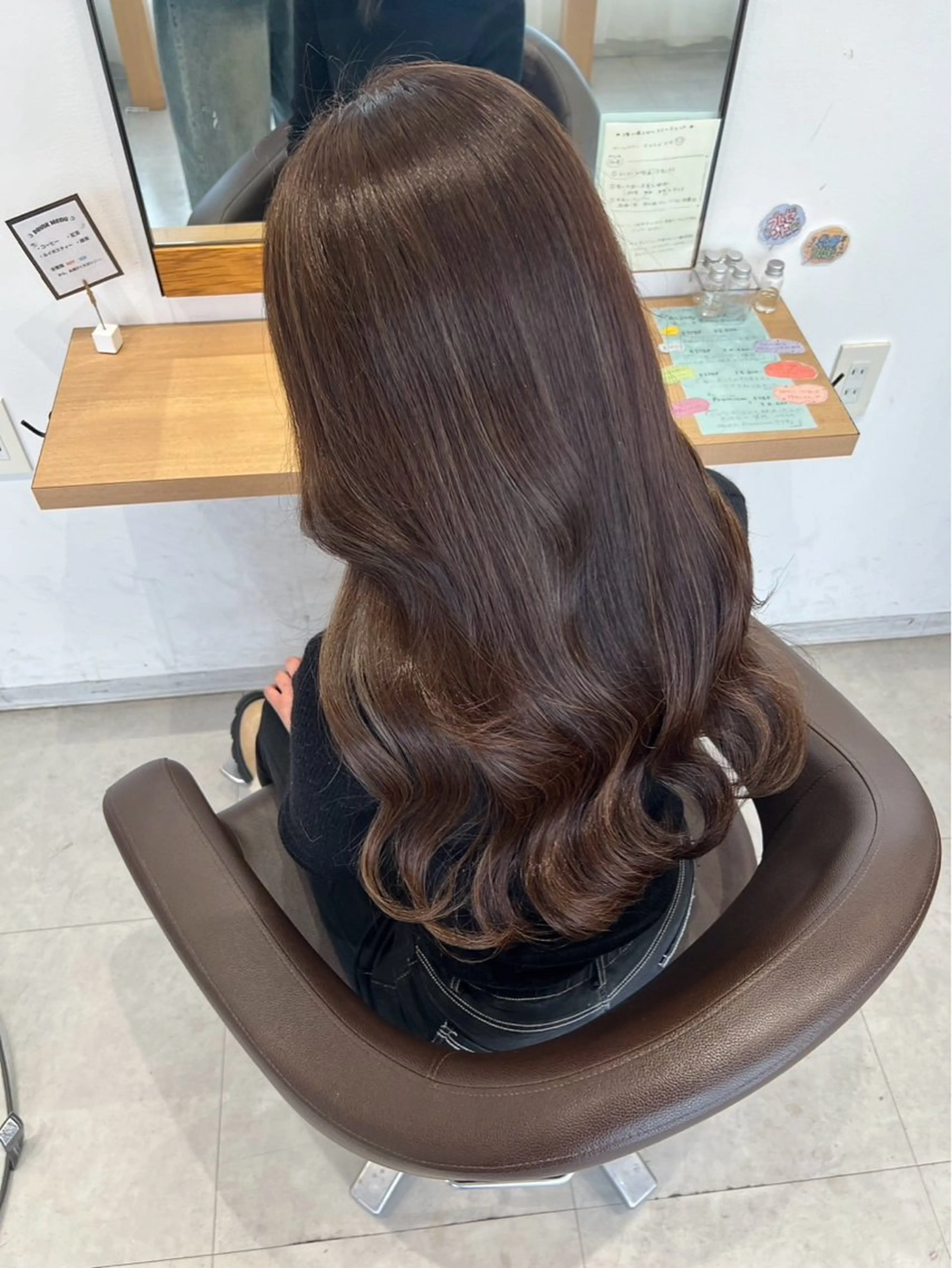 ロング カラー ブリーチ 透明感カラー ブリーチなしカラー カット ヘアカラー レイヤー/ショート chere狭山のヘアスタイル