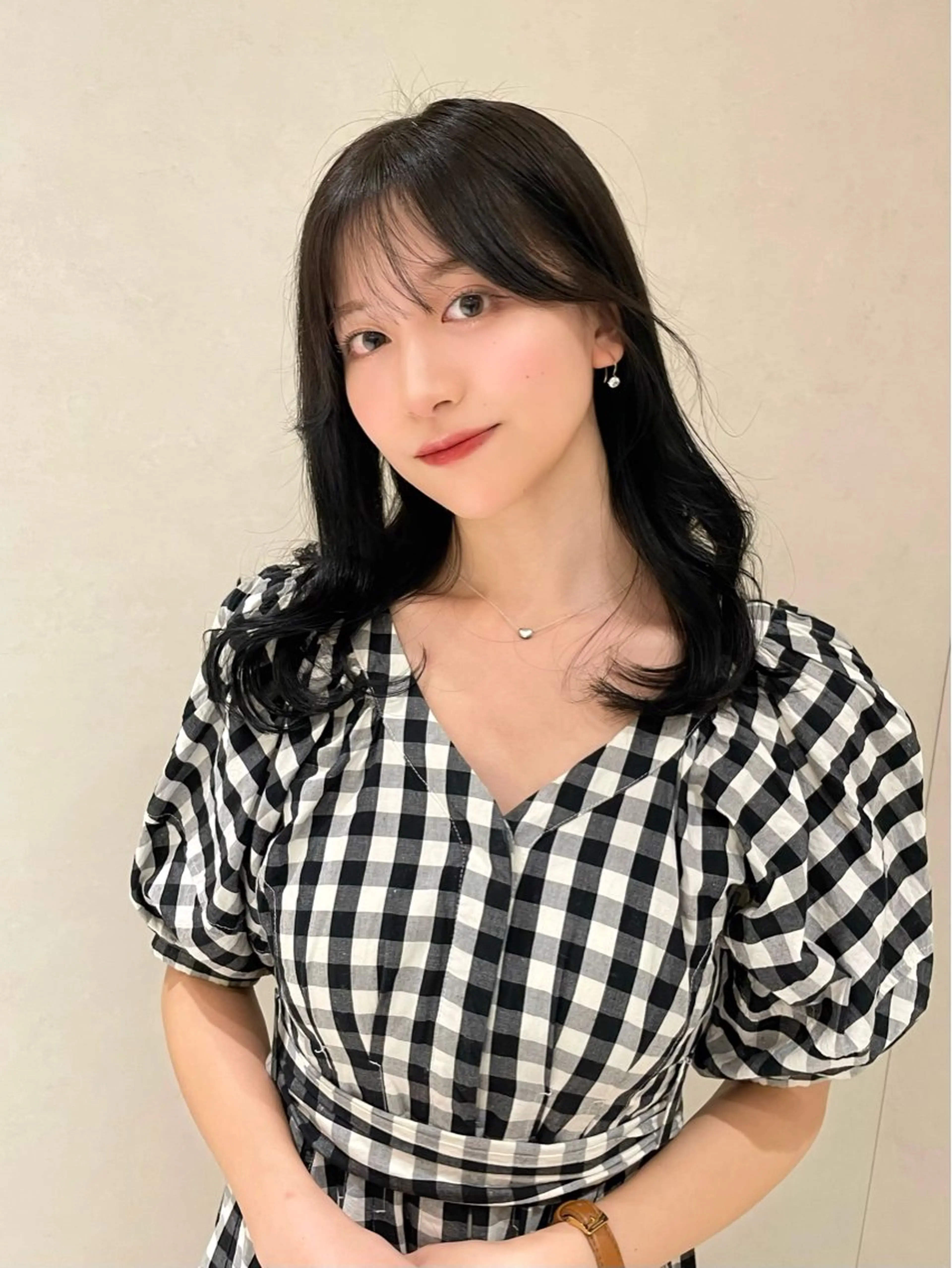 セミロング カラー カット ヘアカラー トリートメント 韓国ヘア🤍顔周り/ 髪質改善✨/林遼一郎のヘアスタイル