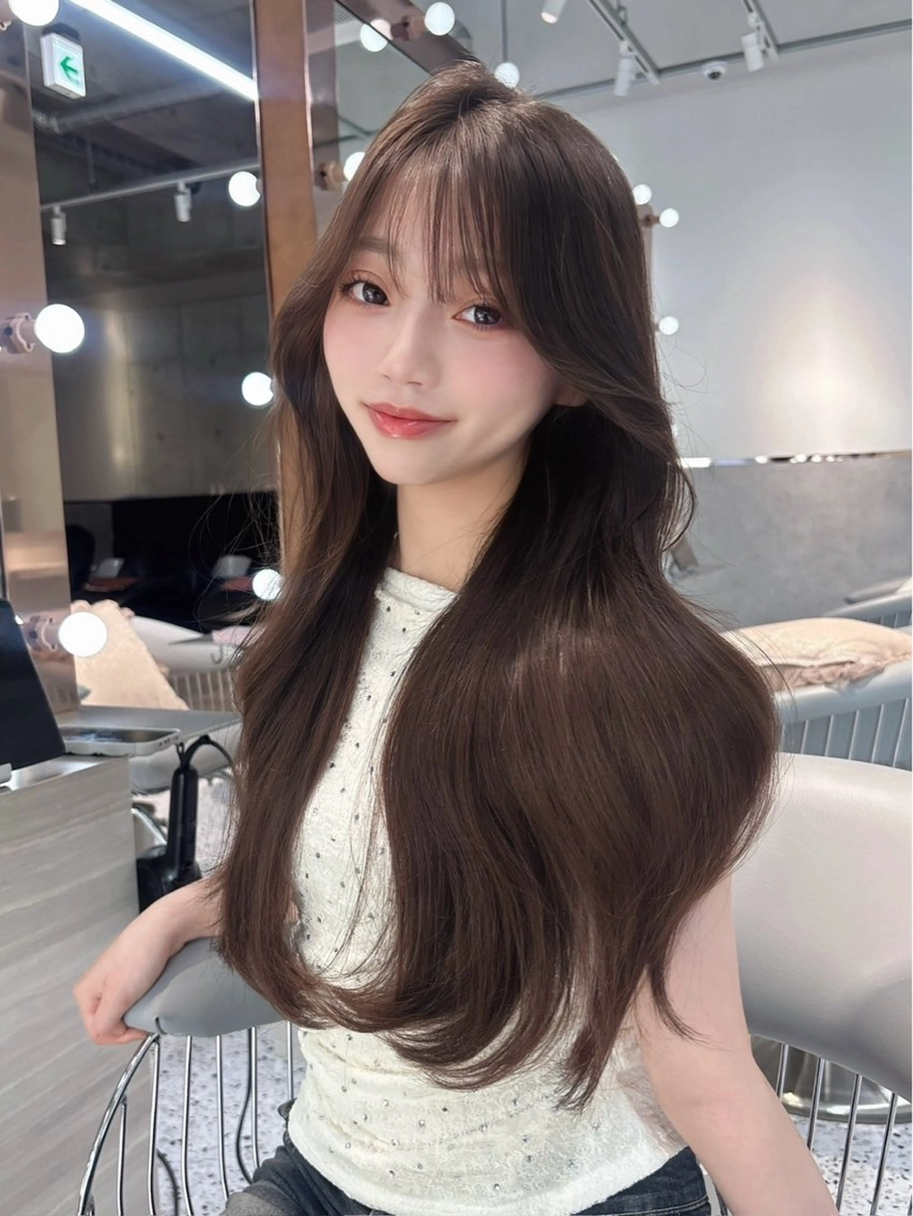 ロング カラー ヘアカラー 🤍韓国ワンホンヘア ayaha🤍のヘアスタイル