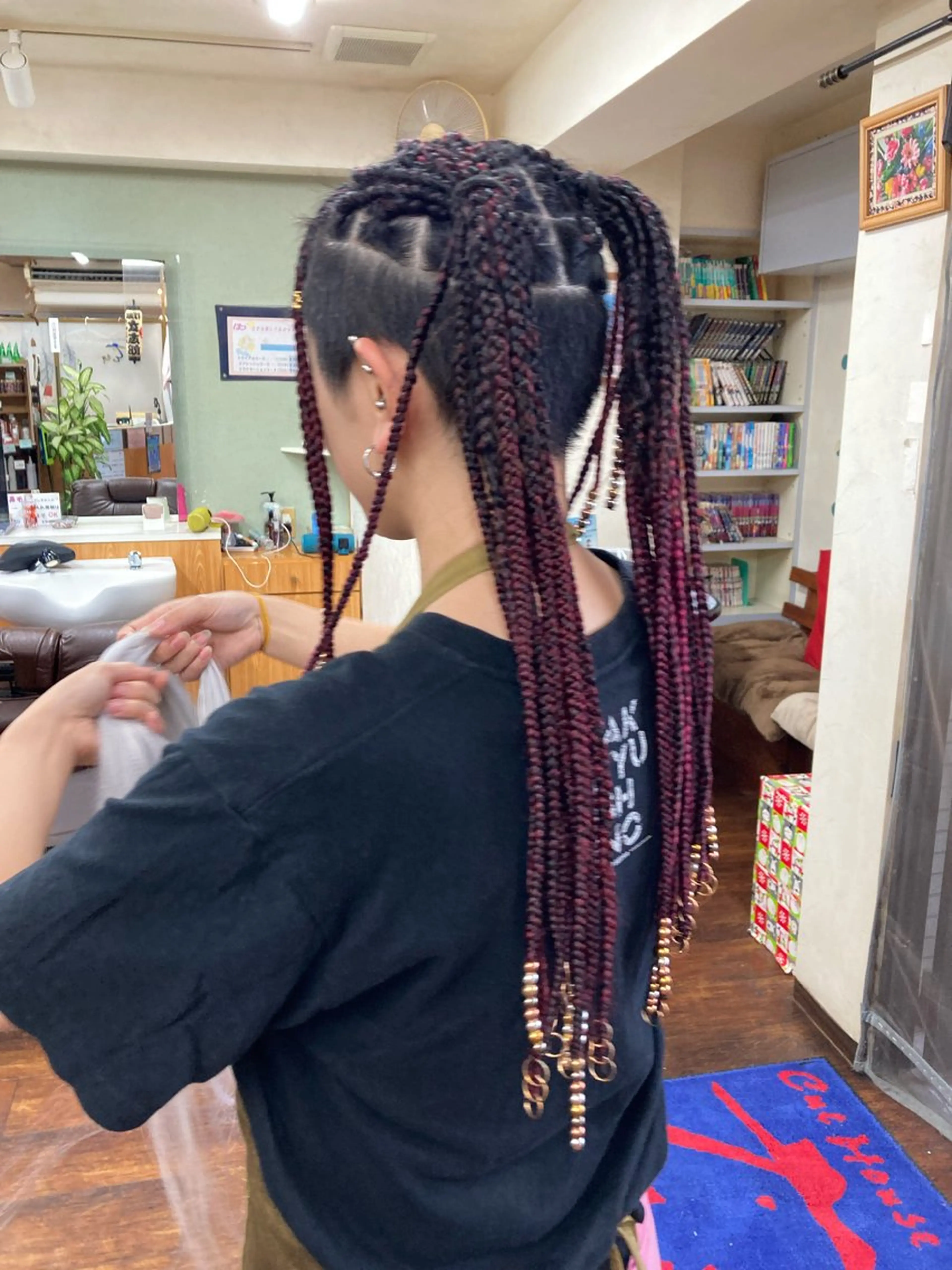 ロング エクステ 髪に魔法をかける🪄 💖💫編み込みヘアのヘアスタイル