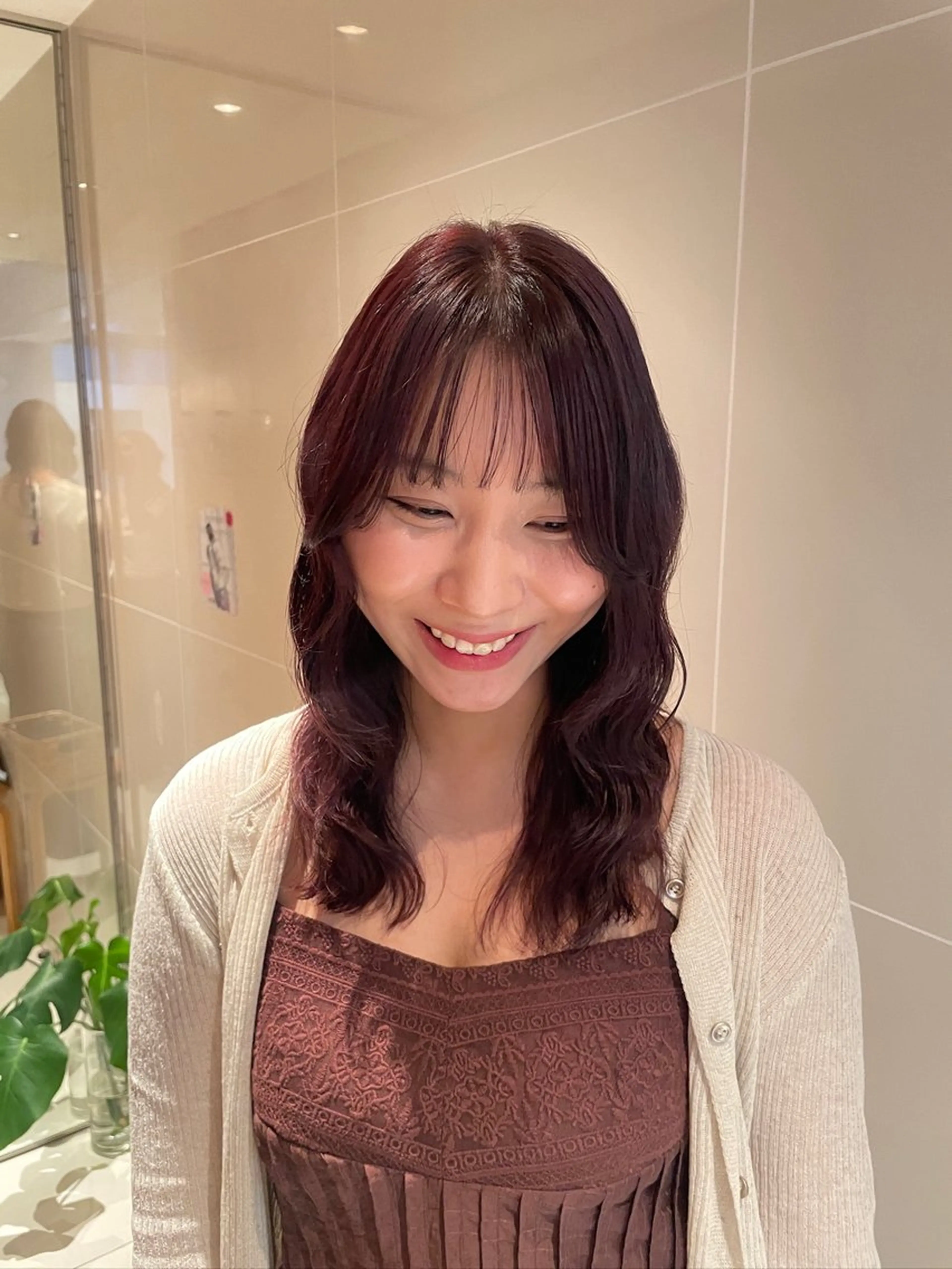 ミディアム カラー パーマ ミディアムパーマ カット ヘアカラー トリートメント 縮毛矯正/レイヤー 🌙児玉光瑠のヘアスタイル