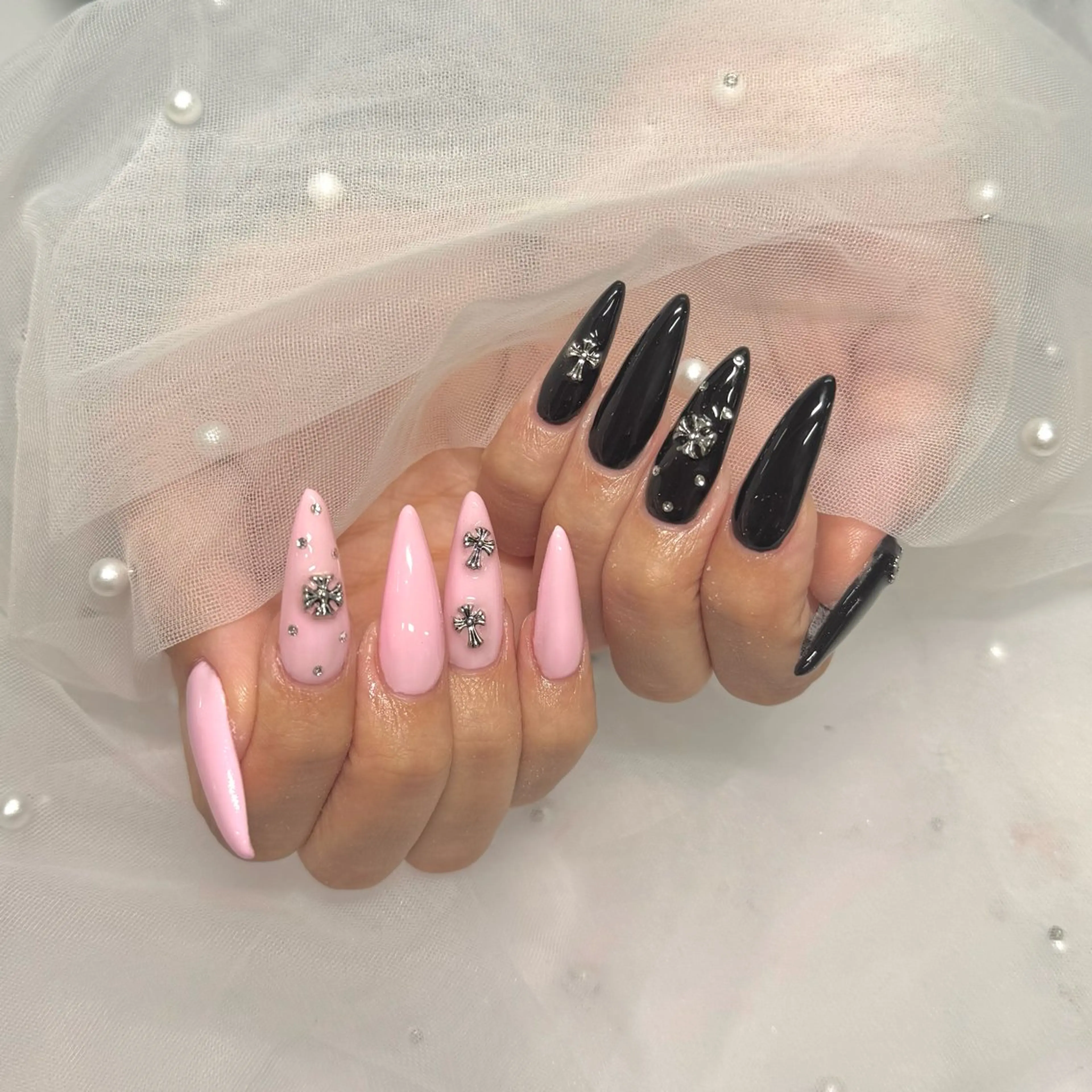 ネイル ロングネイル ハンドネイル 🫧Rio🫧ネイル /渋谷🫧ワンホンのネイルデザイン