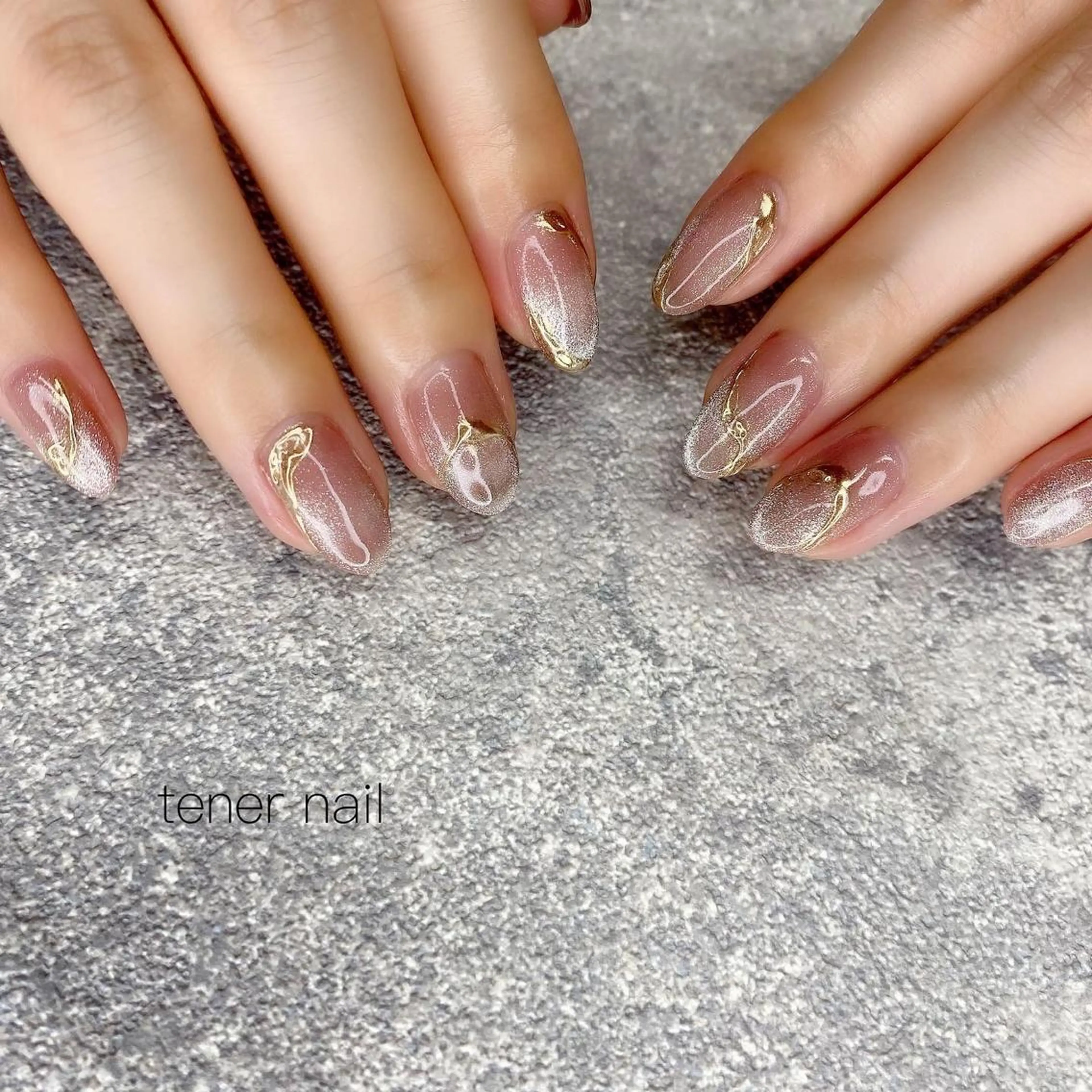 ネイル グラデーション マグネットネイル ミラーネイル テネルネイル tener nailのネイルデザイン