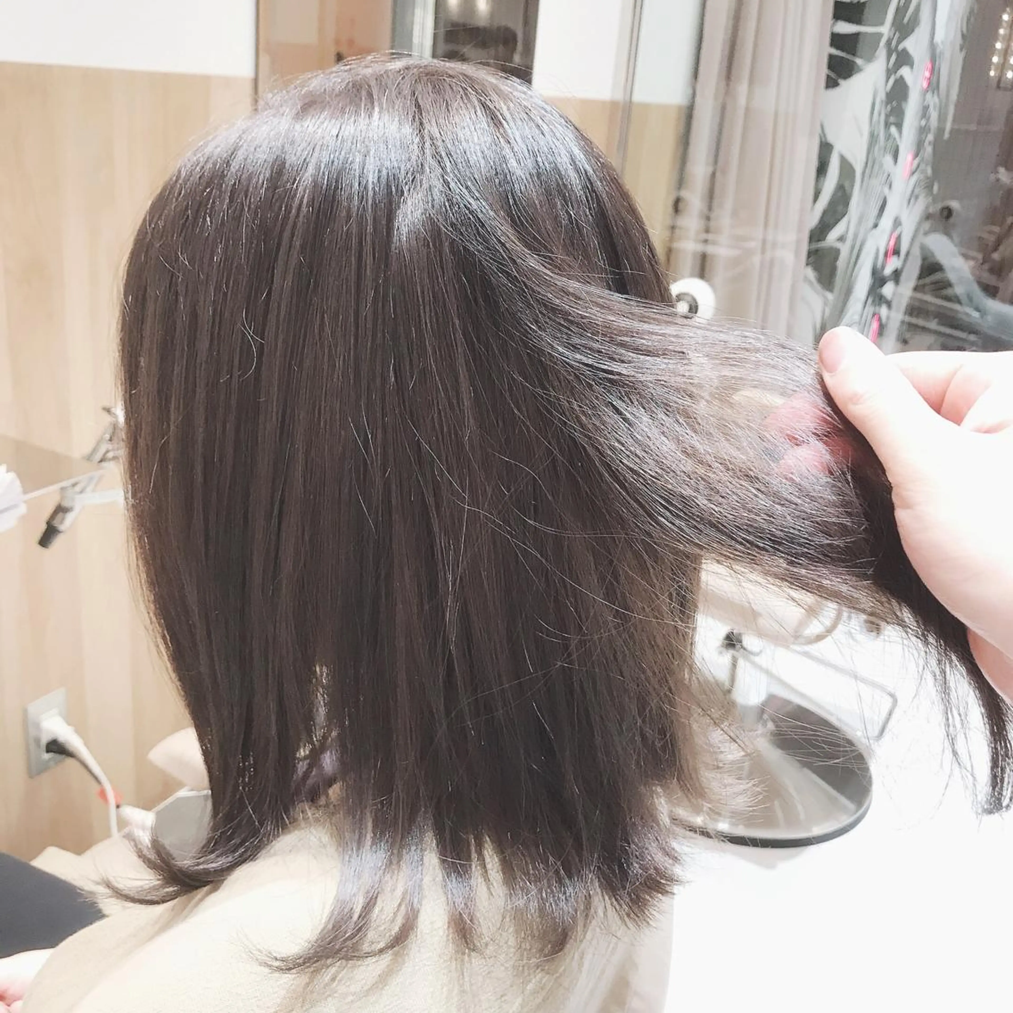 ミディアム カラー ブリーチ ブリーチなしカラー ボブ/ハイトーン 福生Radix 下田のヘアスタイル