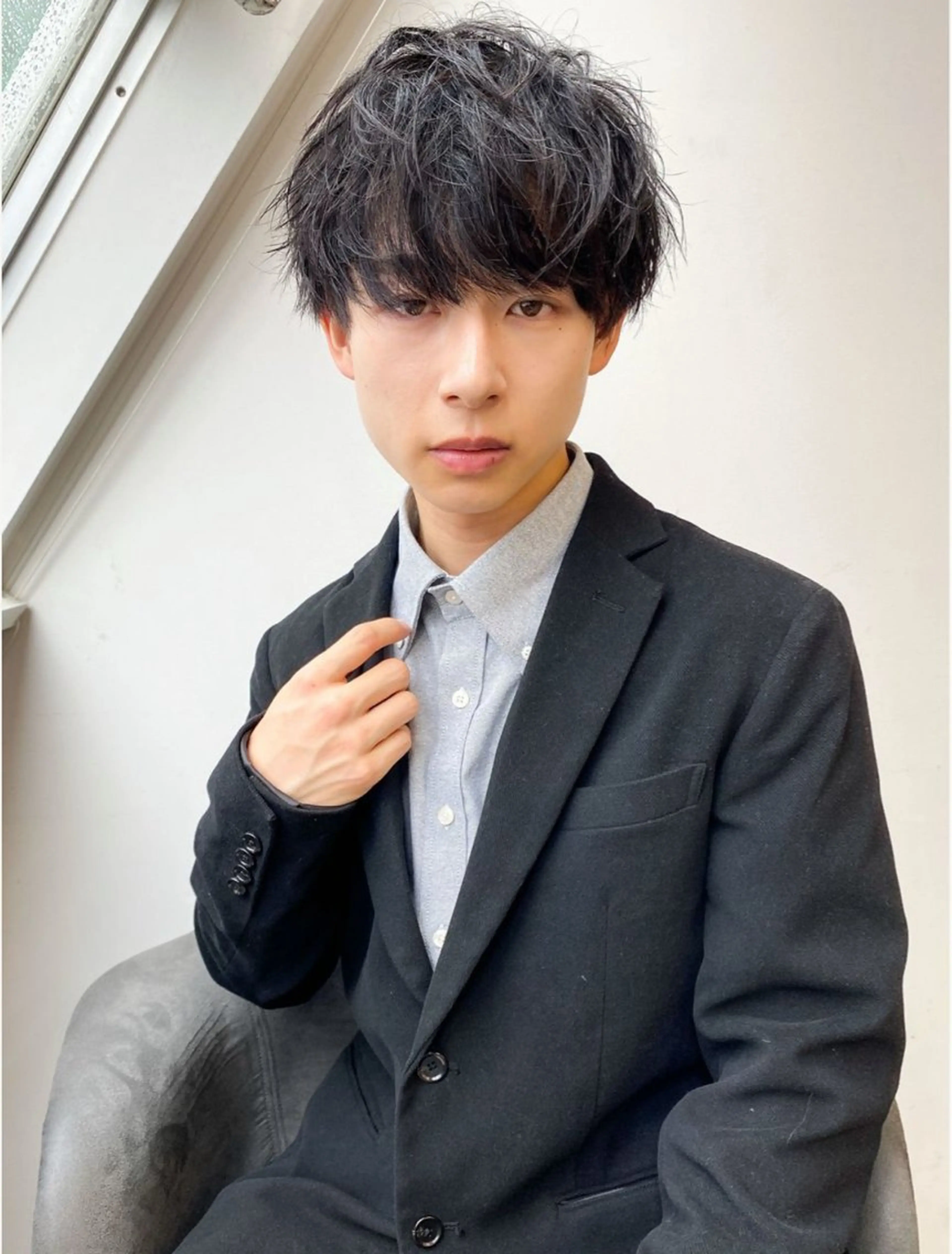 ショート パーマ メンズ マッシュ メンズパーマ カット パーマ ˗ˏˋいくみˎˊ˗ /パーマ/カラーのヘアスタイル