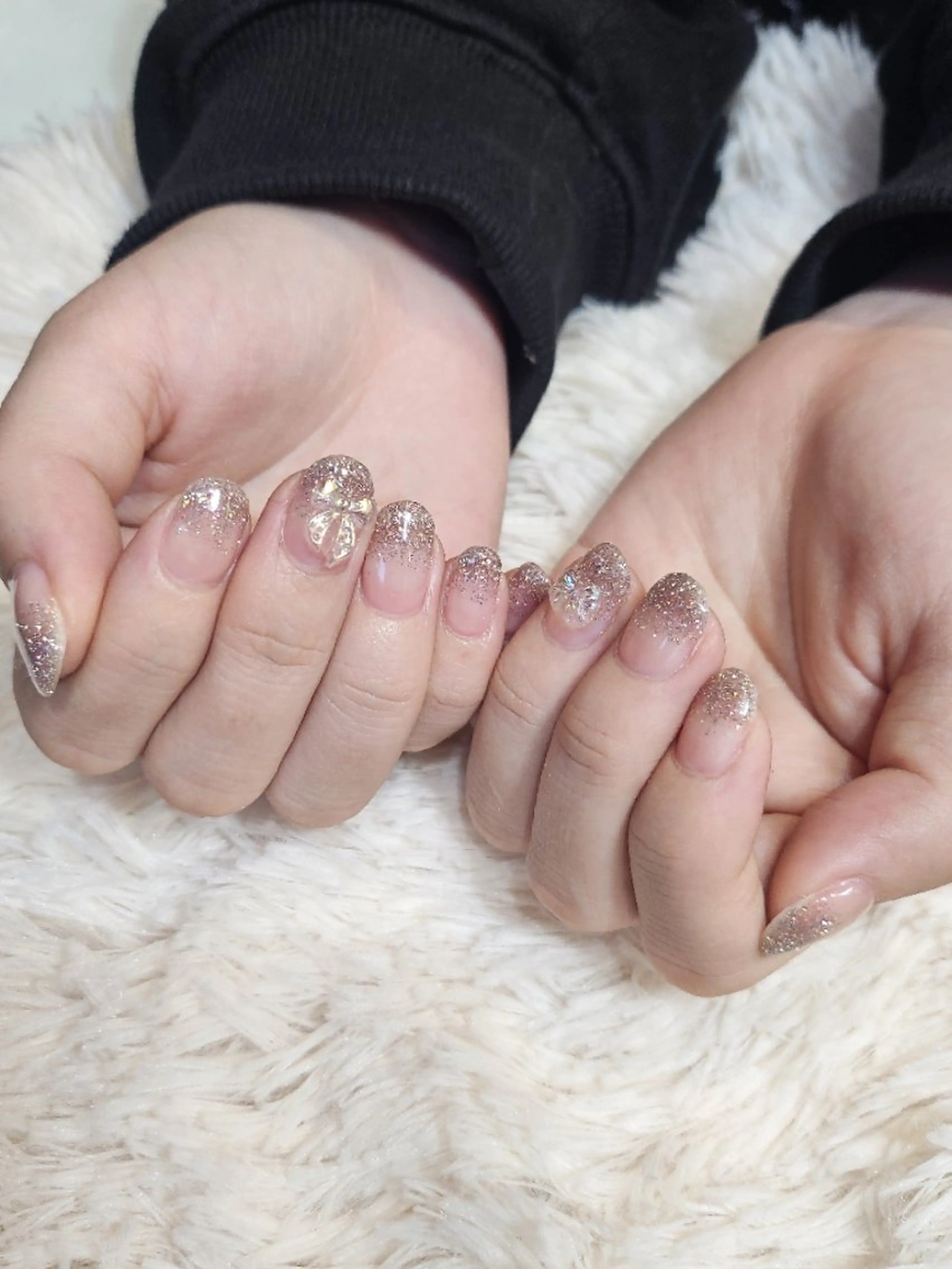 ネイル フラッシュネイル リボン plus j ゆう˚ʚ♡ɞ˚のネイルデザイン