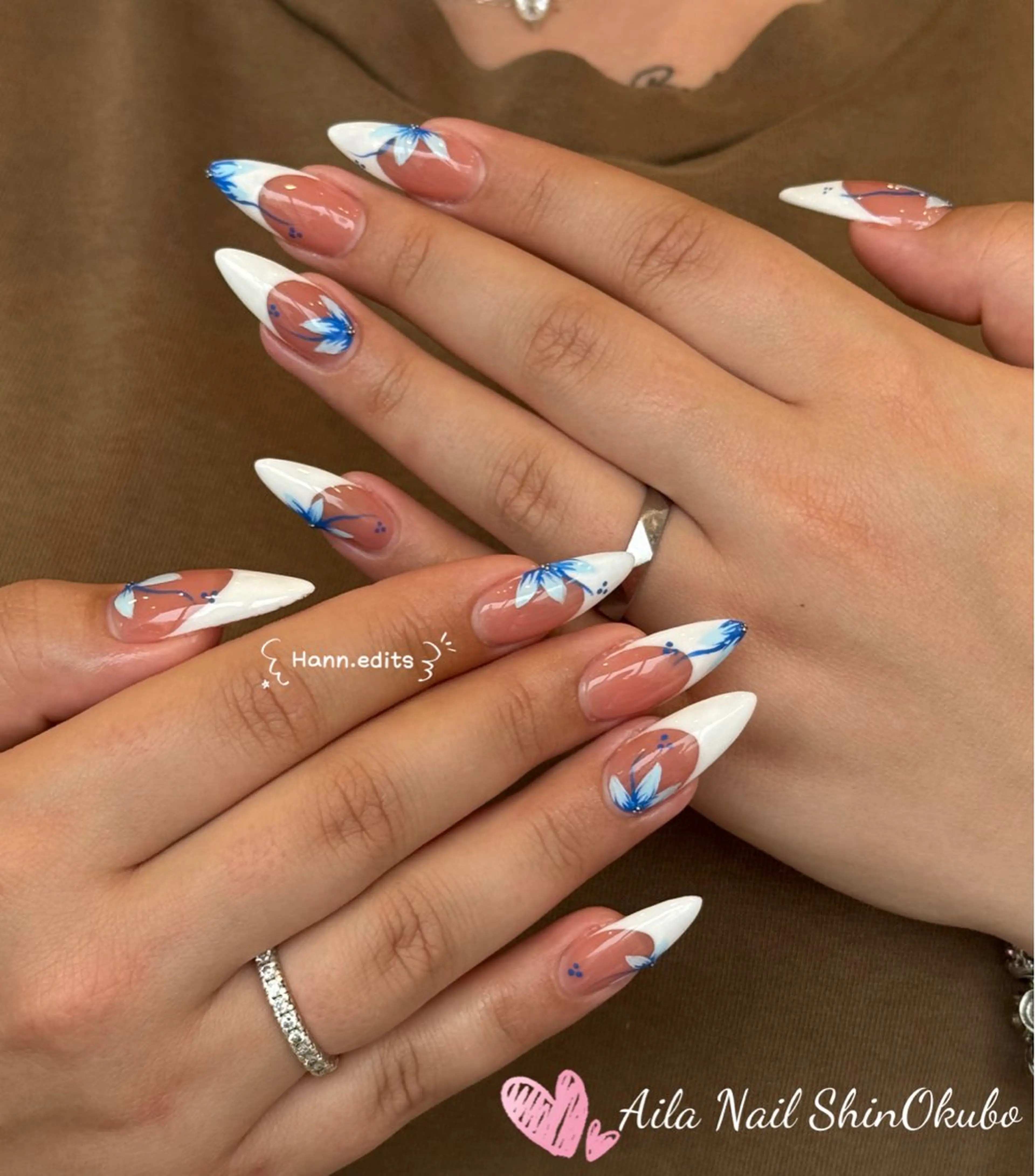 ミディアム 韓国風ヘア ハンドネイル Aila Nail ShinOkuboのネイルデザイン