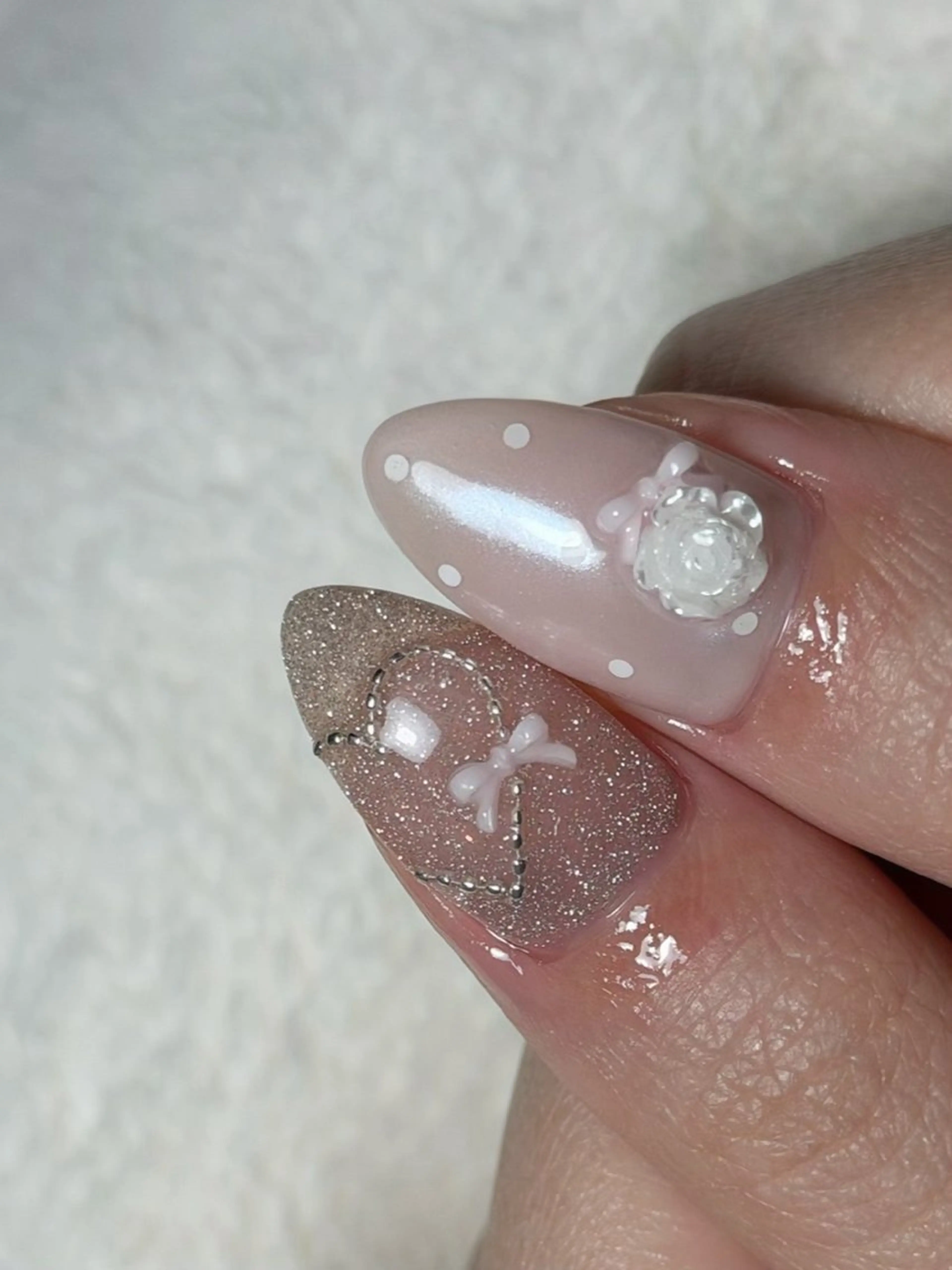 ネイル ワンホンネイル ハンドネイル dimples yuki🎀 ꒷꒦♡のネイルデザイン