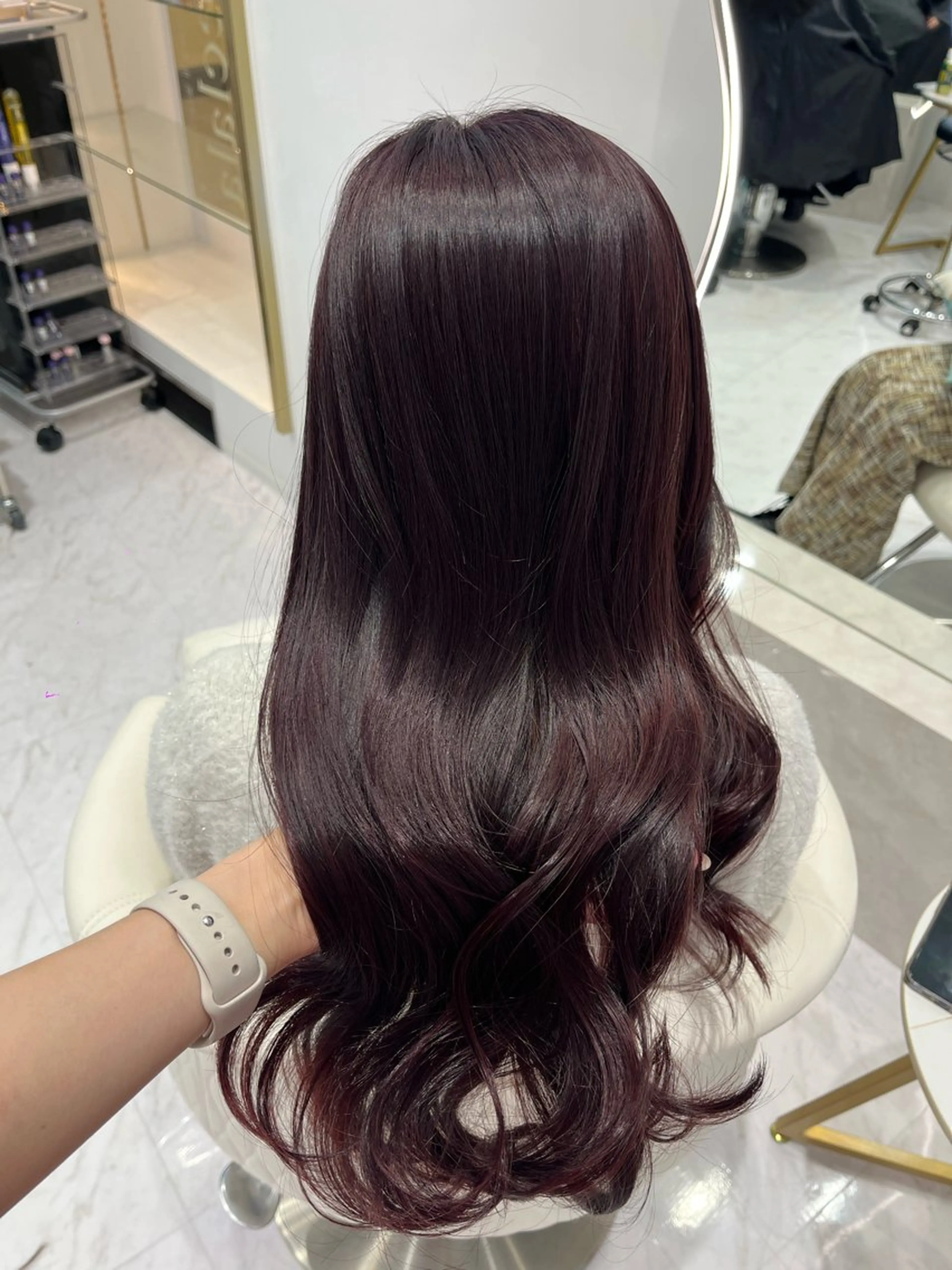 ロング カラー カット ヘアカラー トリートメント 𝑹𝒊𝒉𝒐🎀 名駅/大人韓国ヘアのヘアスタイル