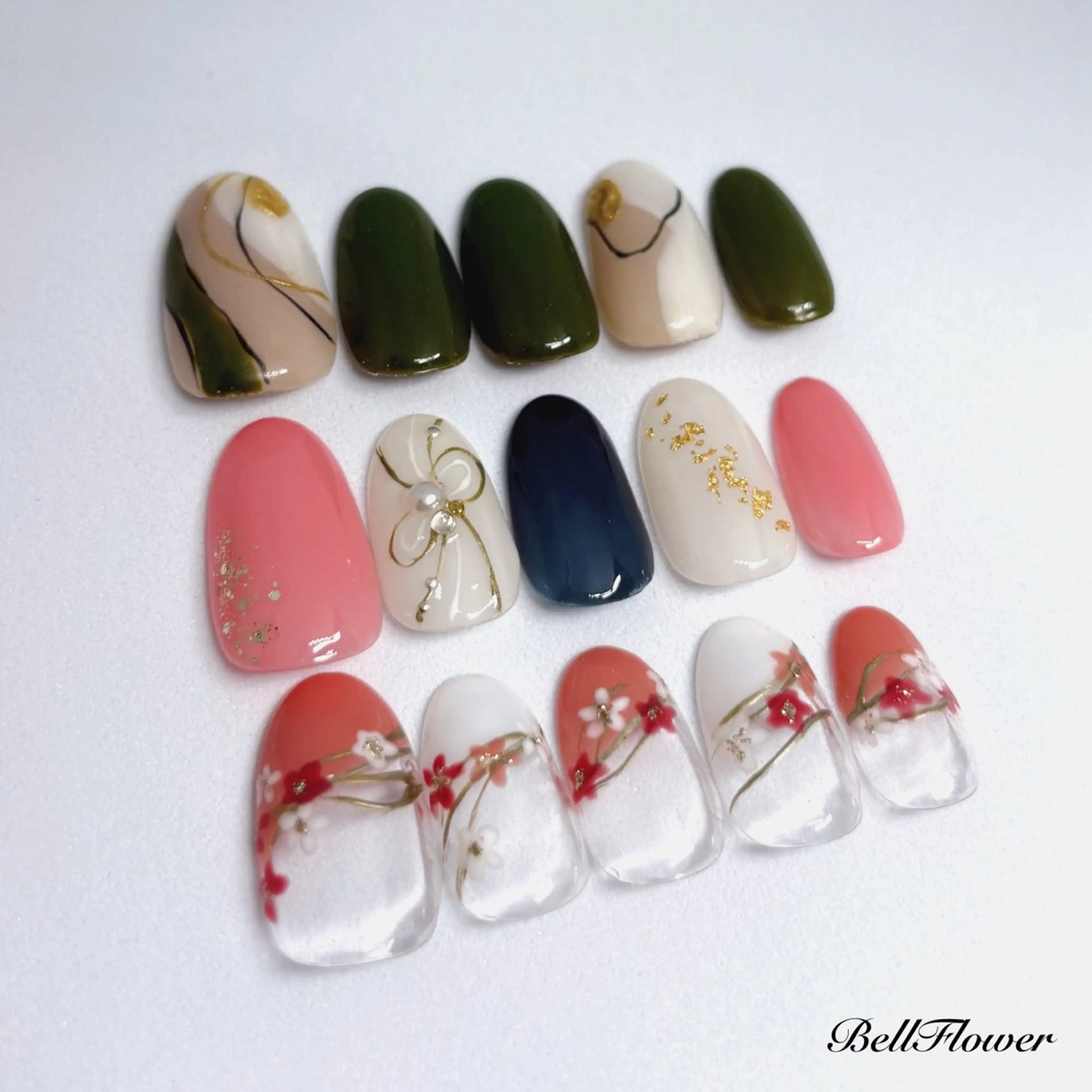 ネイル ハンドネイル Bell Flowerのネイルデザイン