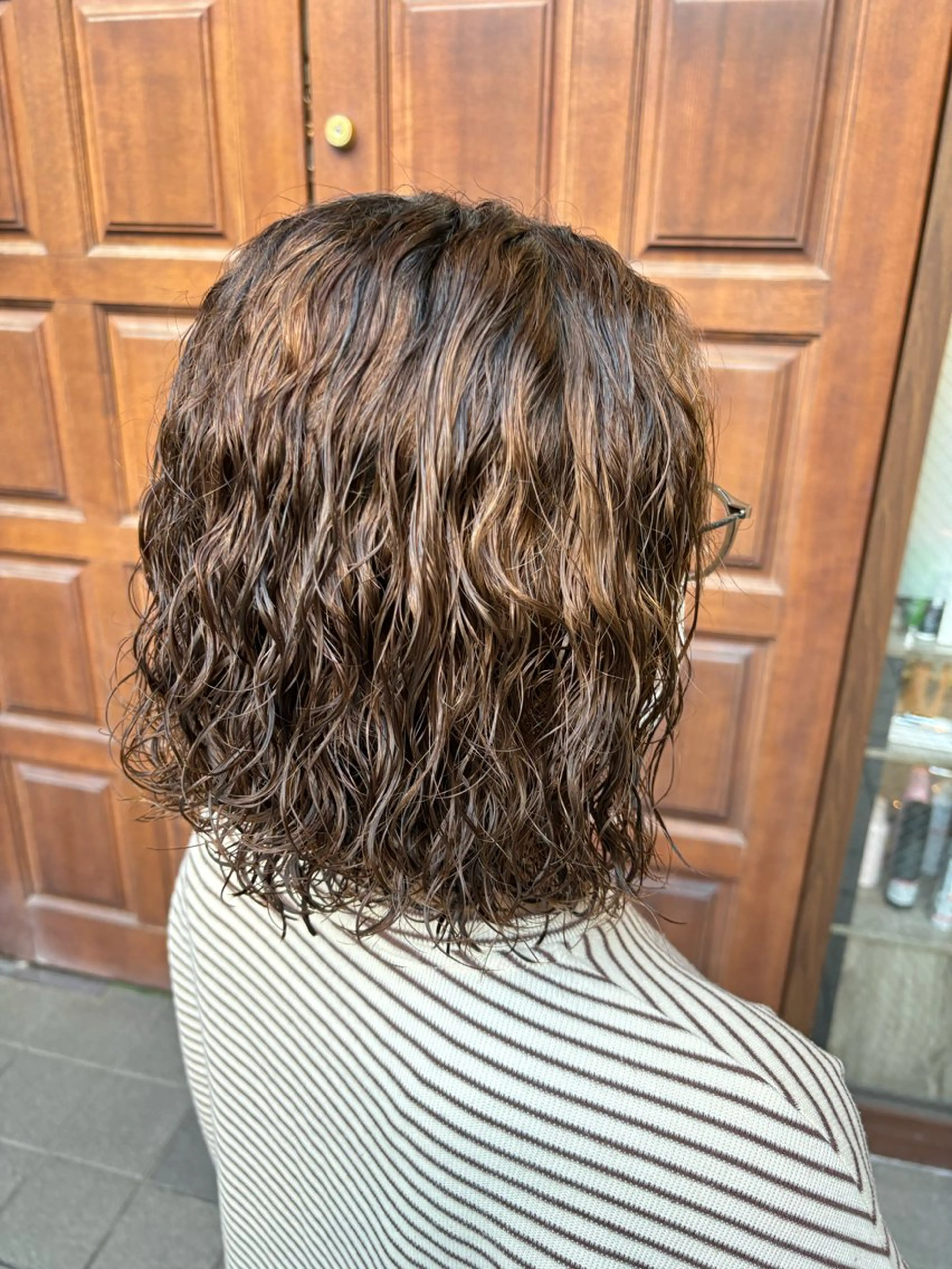 ミディアム パーマ 小顔似合わせカット ┊︎＊AYANO＊のヘアスタイル