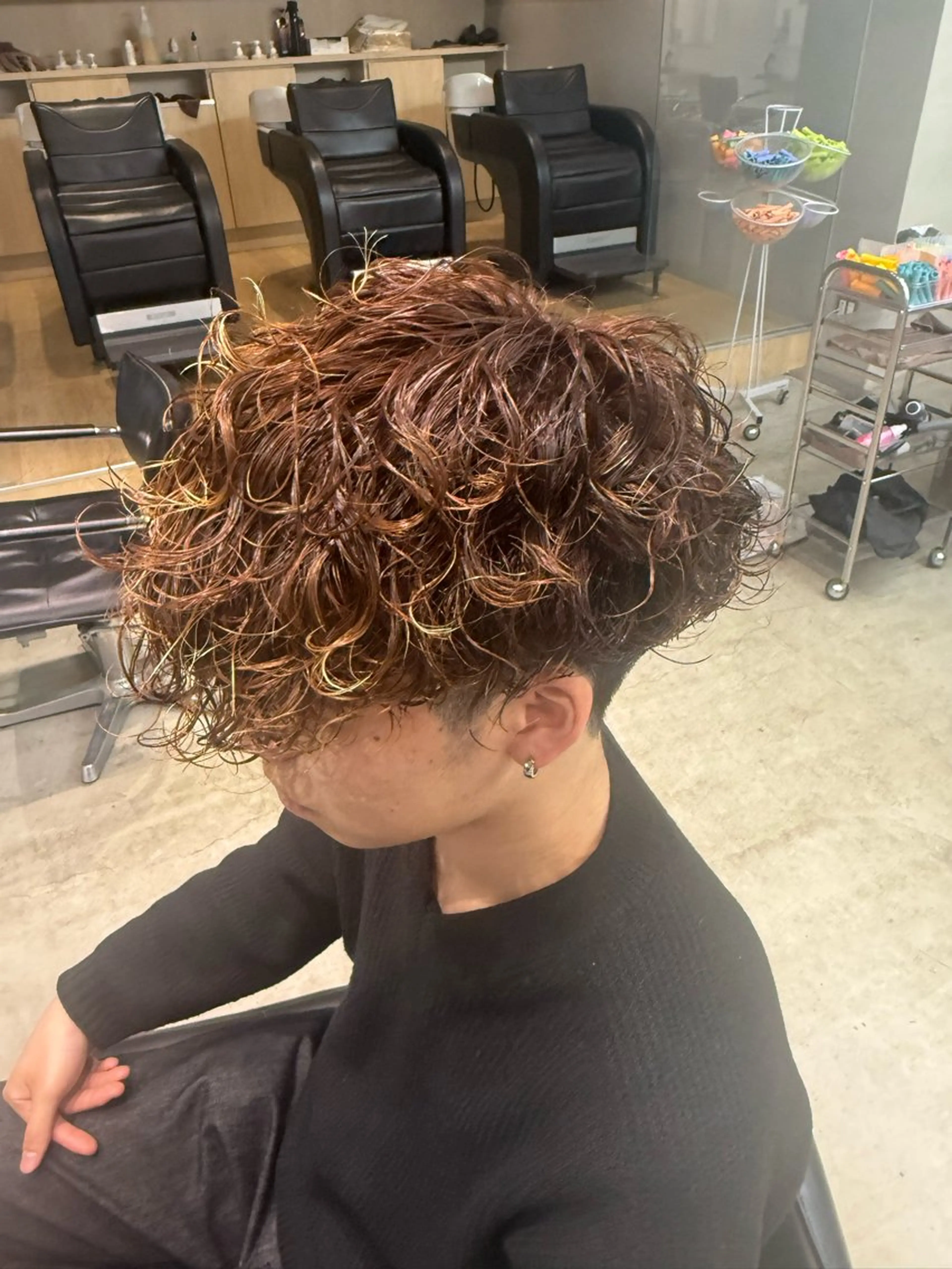 ショート パーマ カット パーマ fifth天神パーマ メンズ特化/虎太郎のヘアスタイル