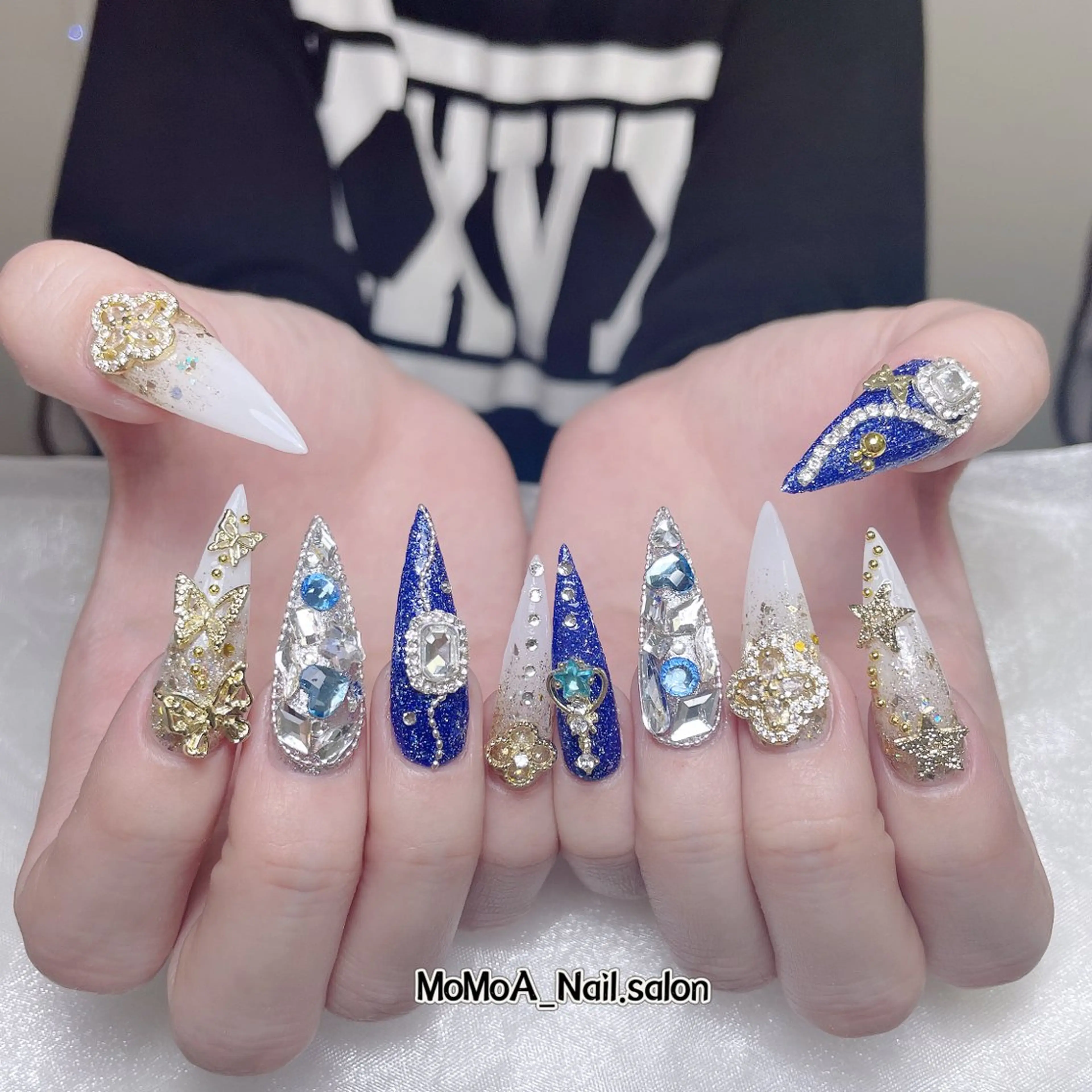 ネイル 成人式 ジェルネイル ネイルチップ ハンドネイル MoMoA Nail ネイル長さ出し専門店のネイルデザイン