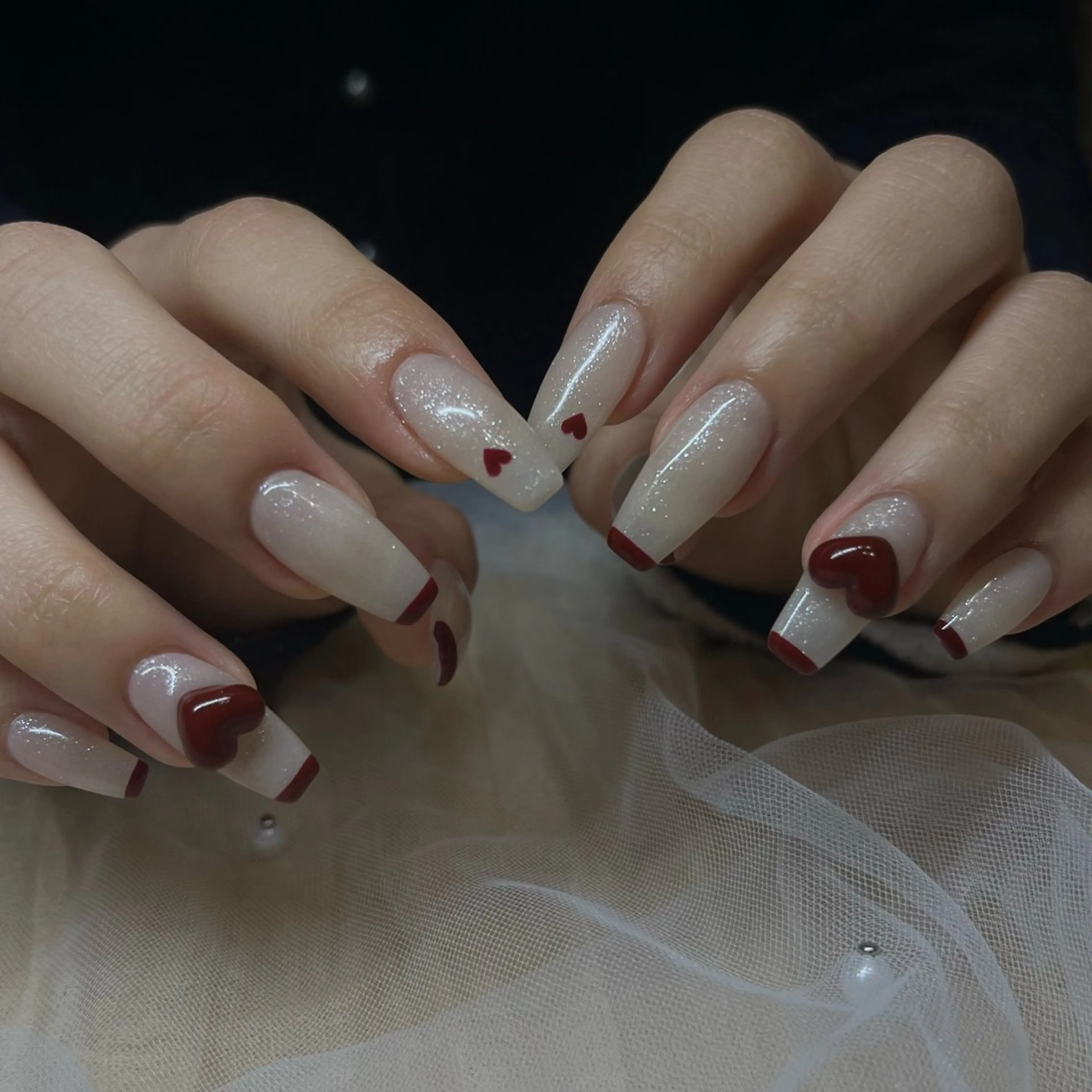 ネイル ハート ハンドネイル atelier moiのネイルデザイン