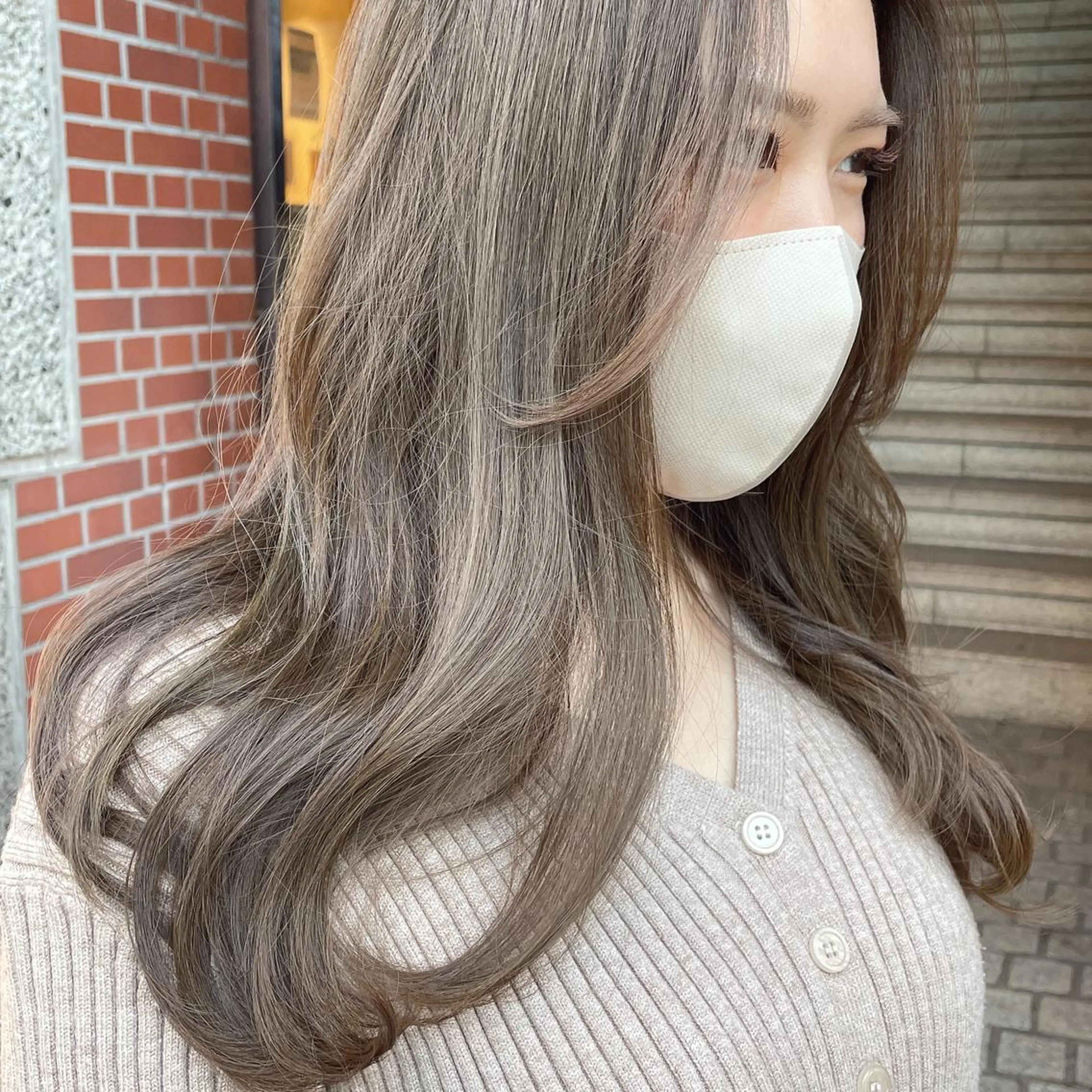 ロング カラー カット ヘアカラー 梅田美容室 山崎海波のヘアスタイル