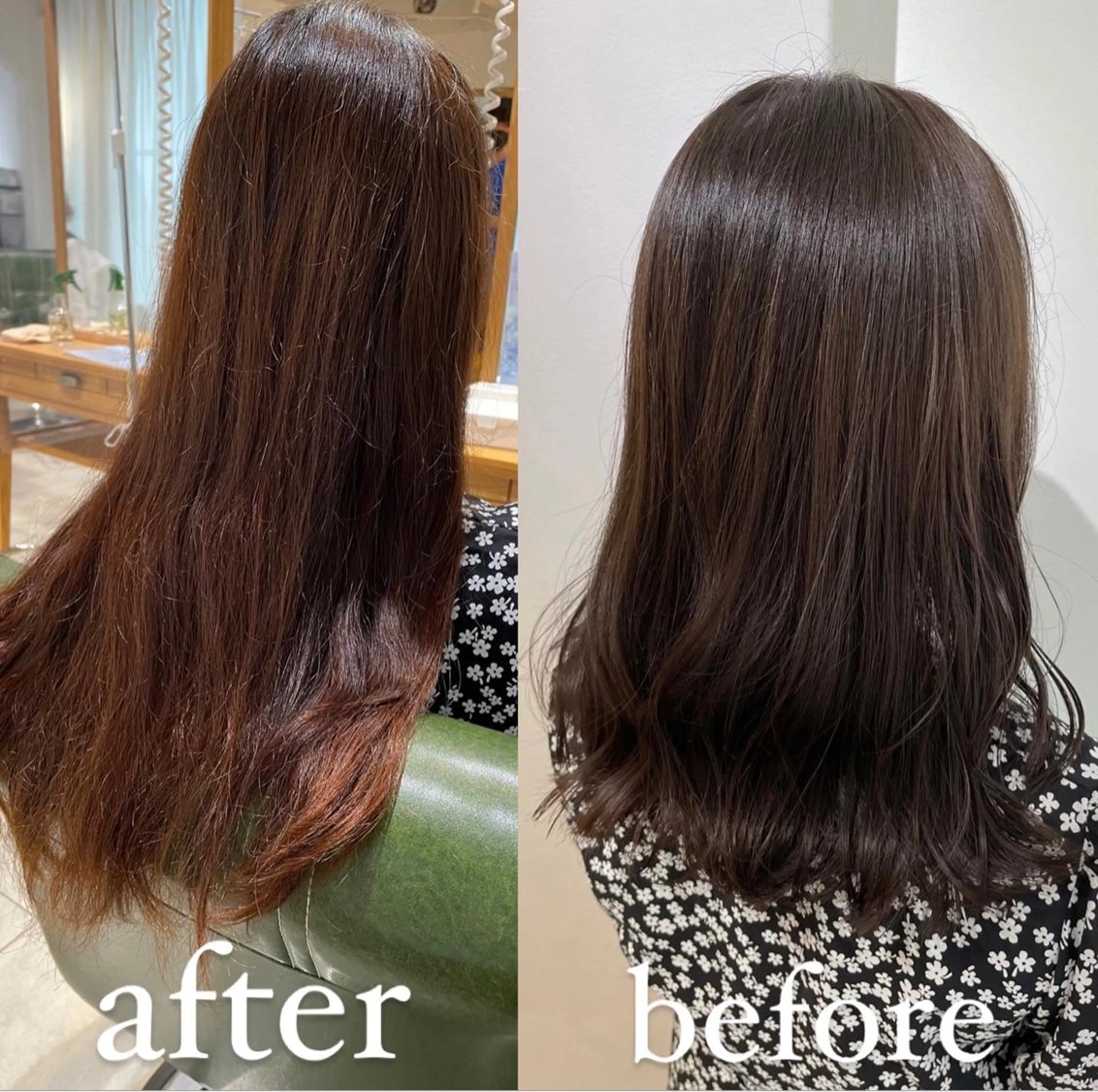 ミディアム カラー グレージュ カット ヘアカラー トリートメント eins.hair所属・過去一の柔髪ヘア 🌿einshairのヘアスタイル