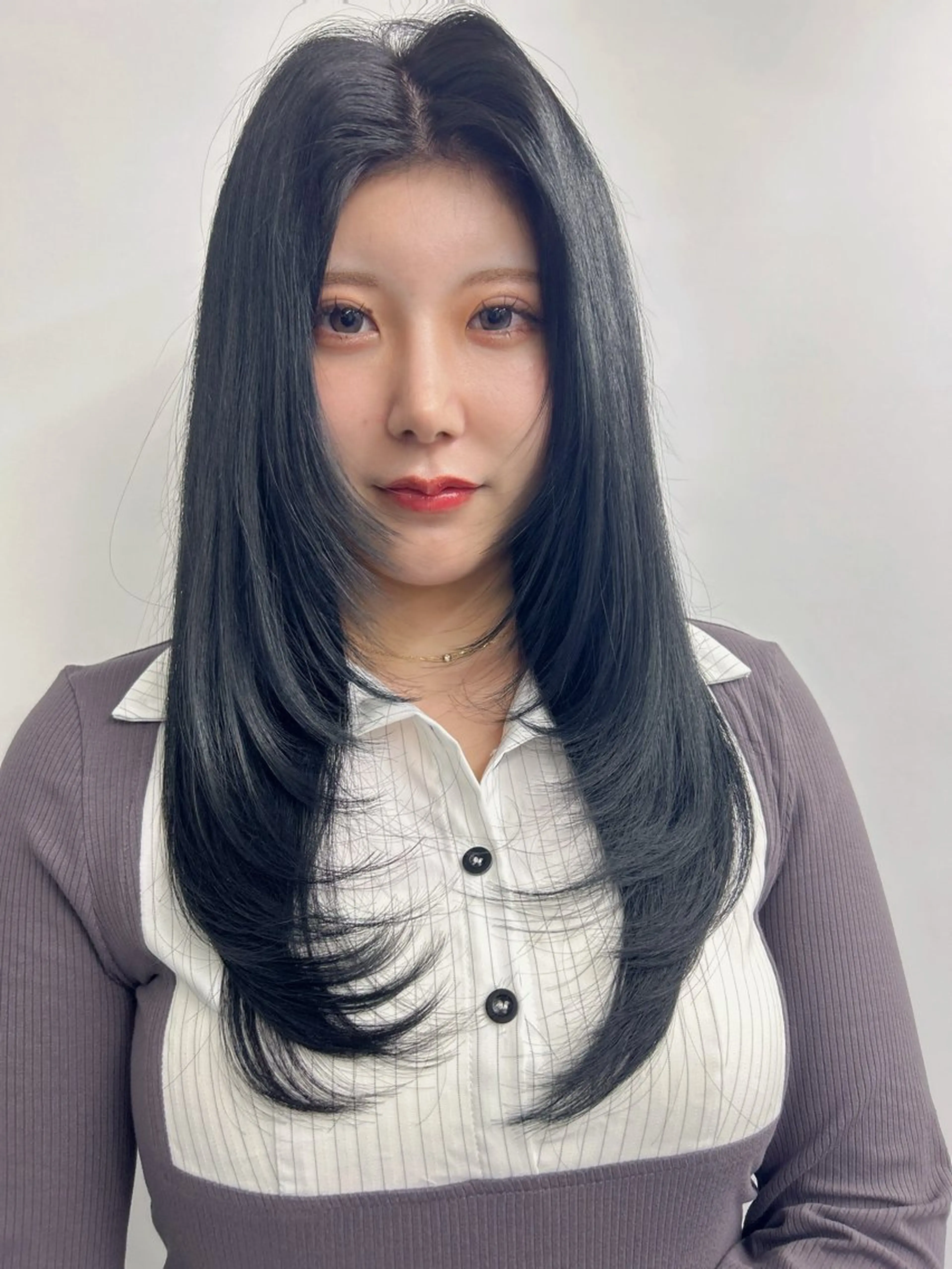 ロング ハイレイヤー 韓国風ヘア レイヤーカット カット トリートメント レイヤー/エクステ alpha下妻のヘアスタイル