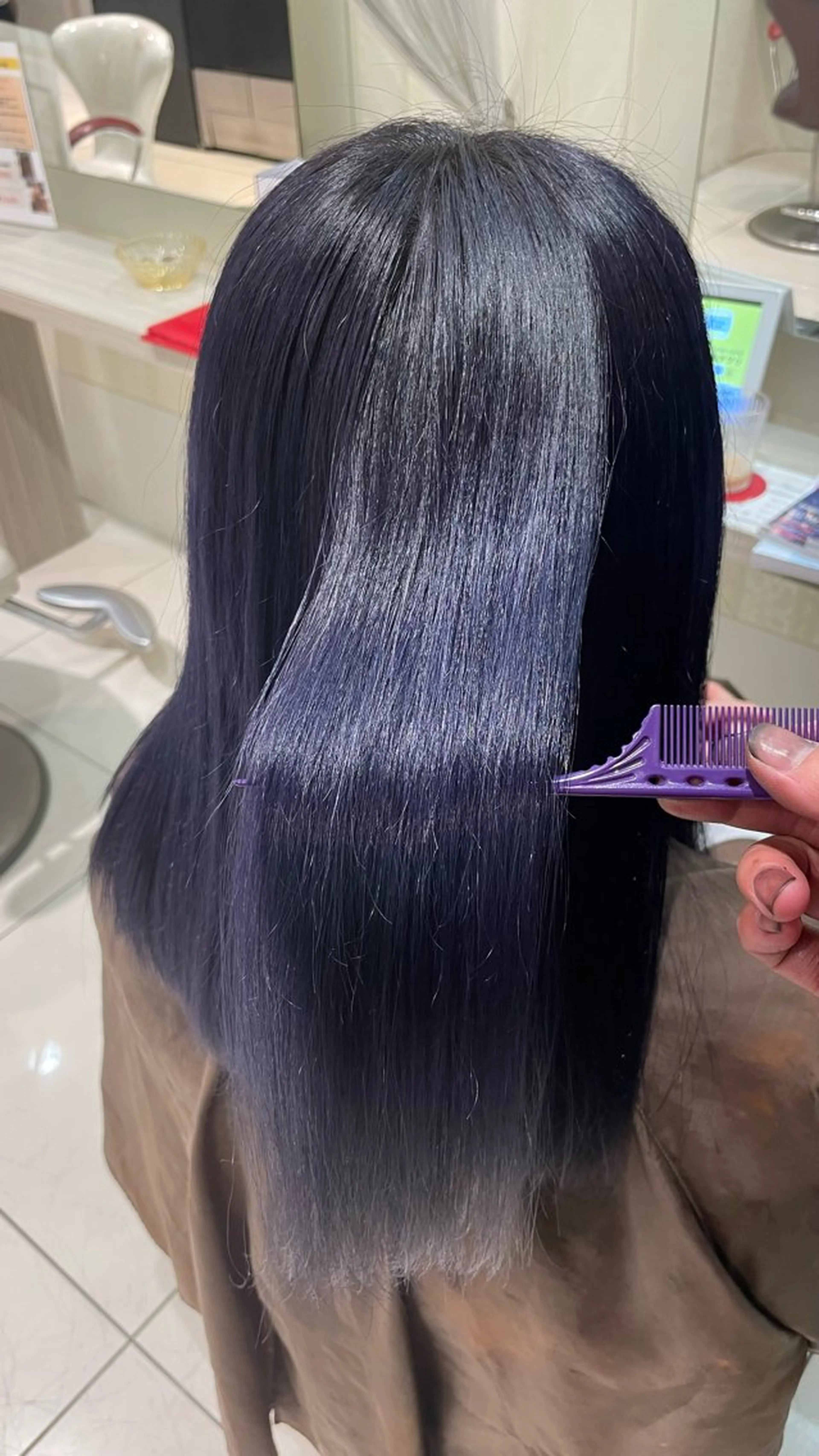 セミロング カラー バイオレットカラー 🎨 SHIORI🥀のヘアスタイル