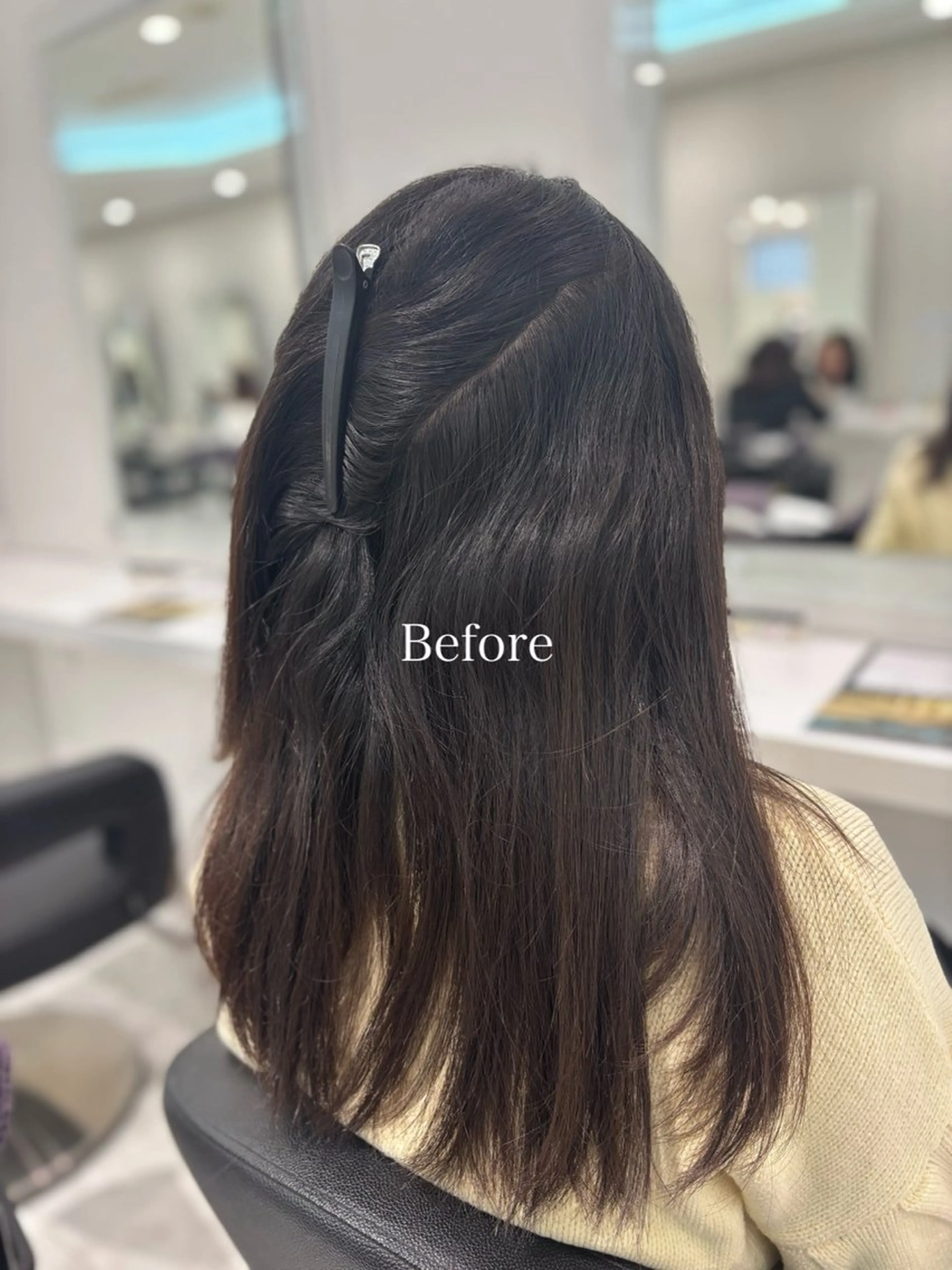 ロング カット 縮毛矯正 トリートメント 流行りの透明感カラー ×縮毛矯正🤍ユウのヘアスタイル