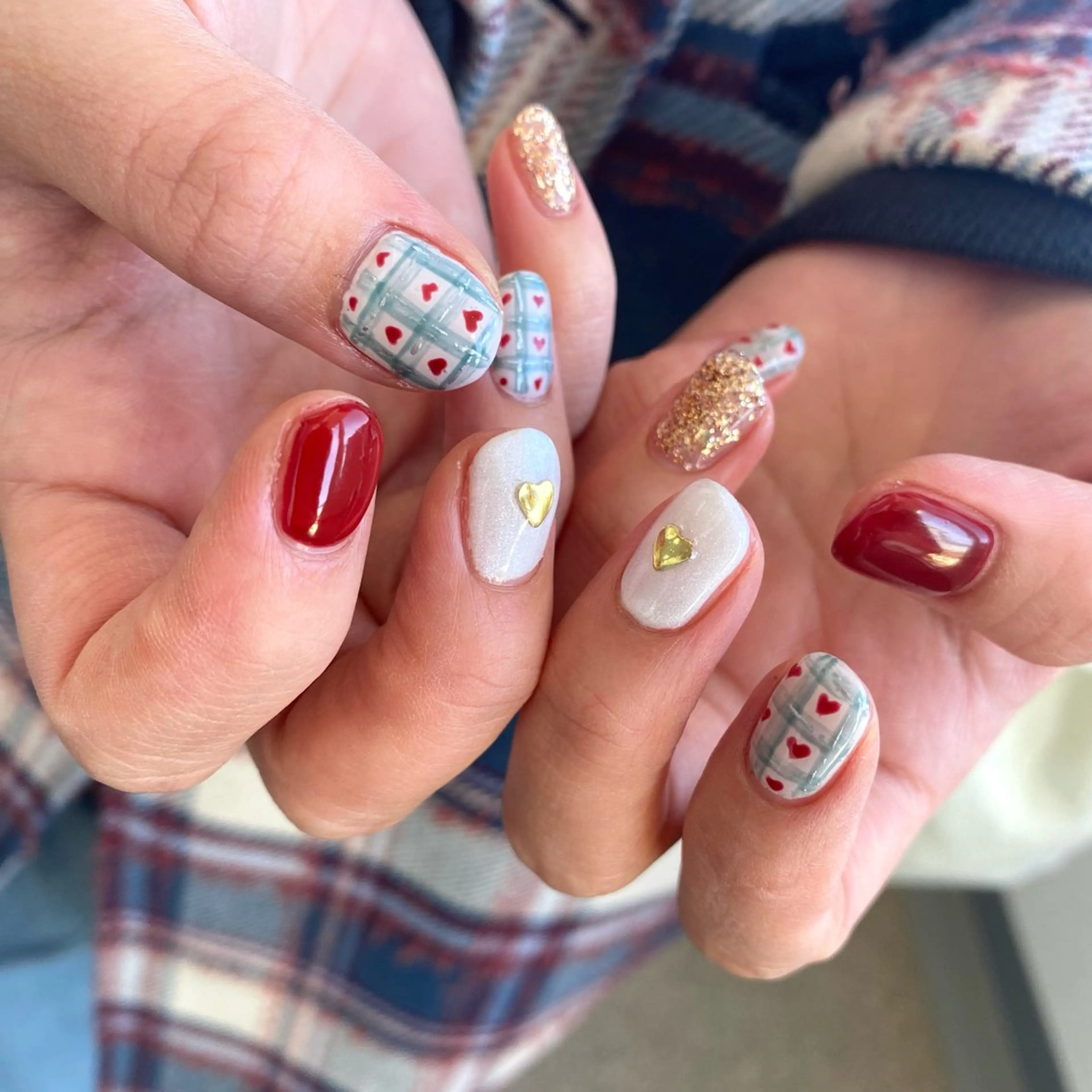 ネイル ミラーネイル ニュアンスネイル 冬ネイル クリスマス MARUKO nailのネイルデザイン