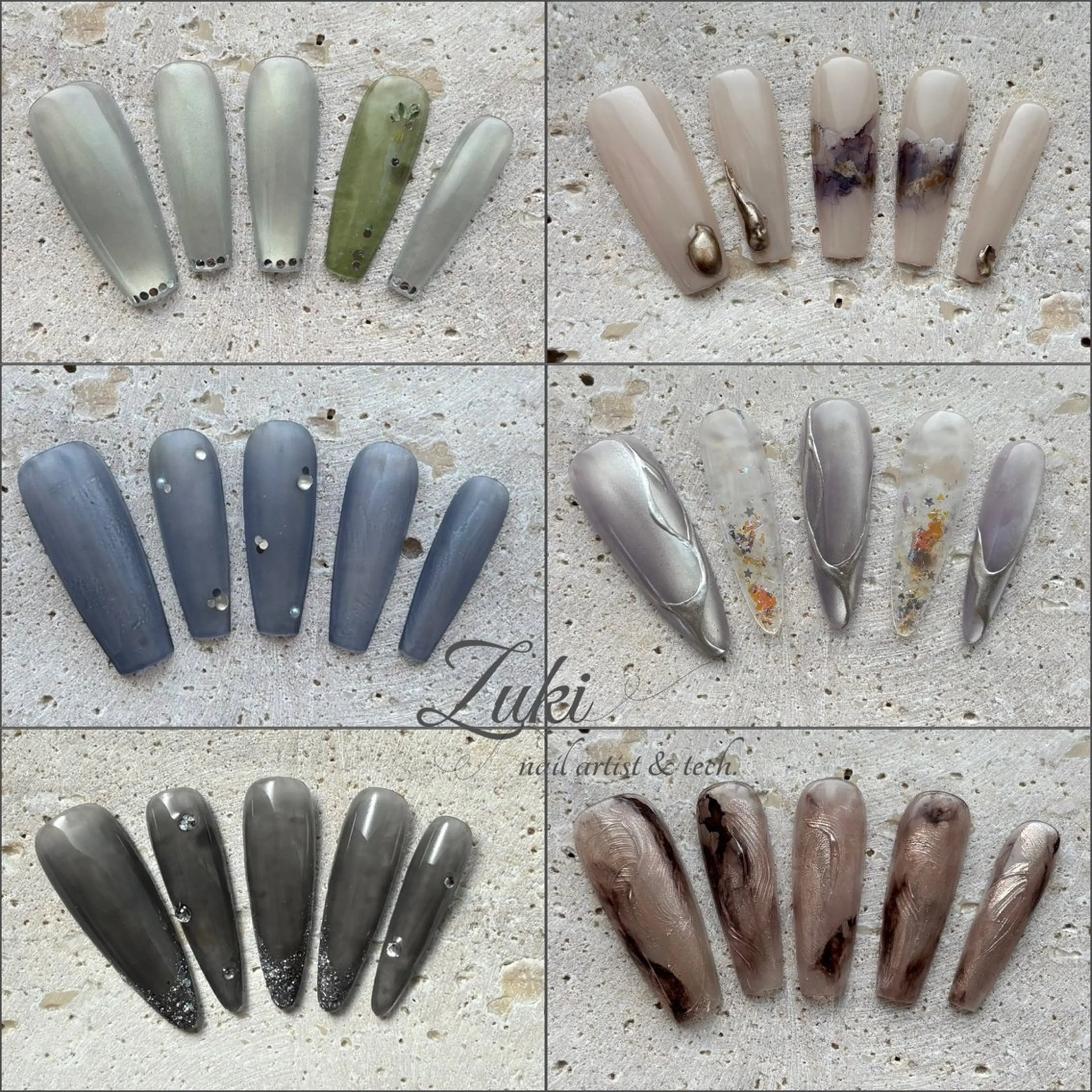 ネイル マグネットネイル ニュアンスネイル ワンホンネイル ハンドネイル zuki🌔nail ┆堺筋本町・心斎橋のネイルデザイン