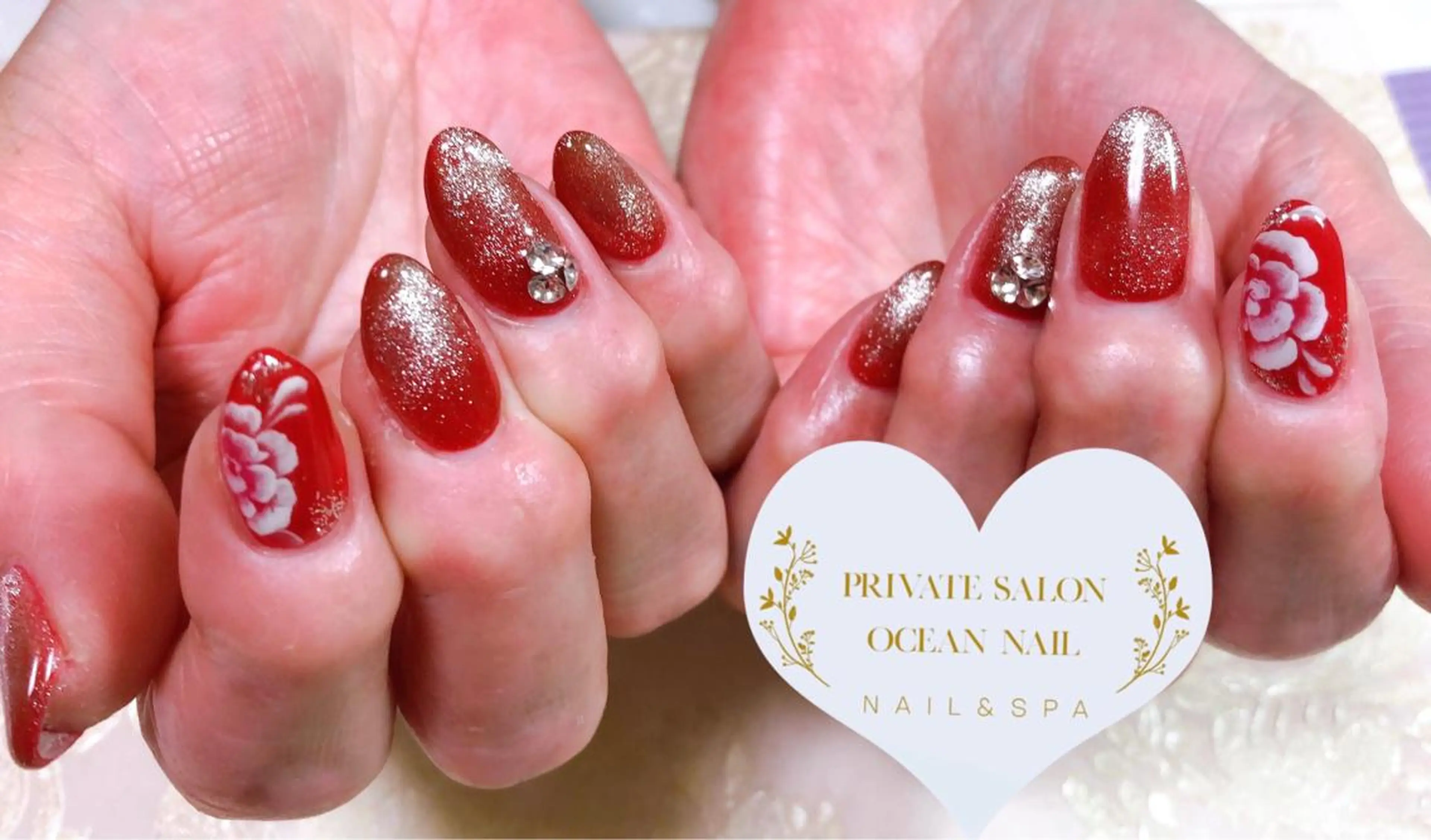 ネイル アートネイル フラワーネイル マグネットネイル プライベートサロン oceannailのネイルデザイン