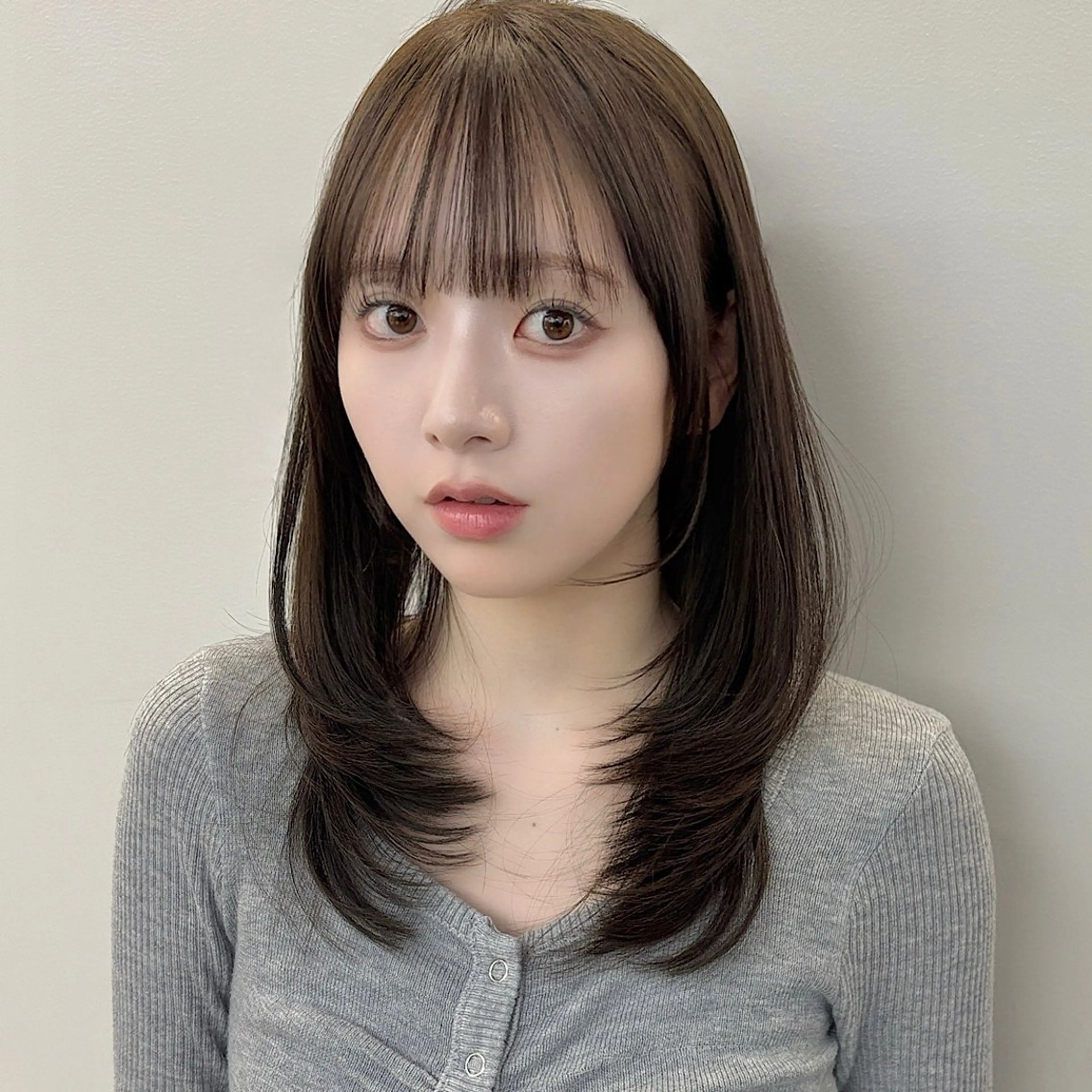 セミロング カラー カット ヘアカラー トリートメント レイヤー/髪質改善 八木　洸登のヘアスタイル