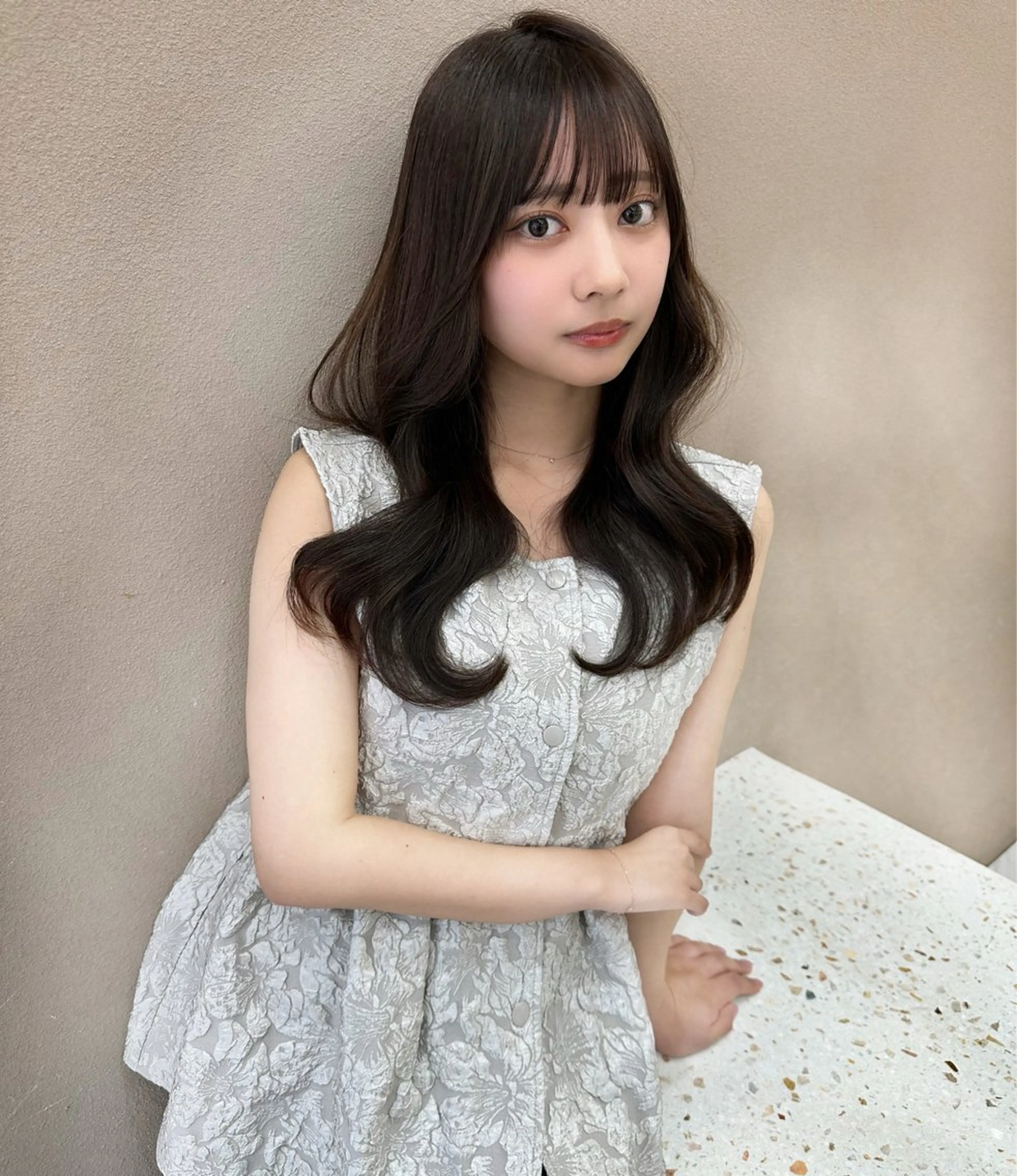 ロング ヘアカラー トリートメント 韓国ヘア/透明感 カラー/金子 愛優のヘアスタイル