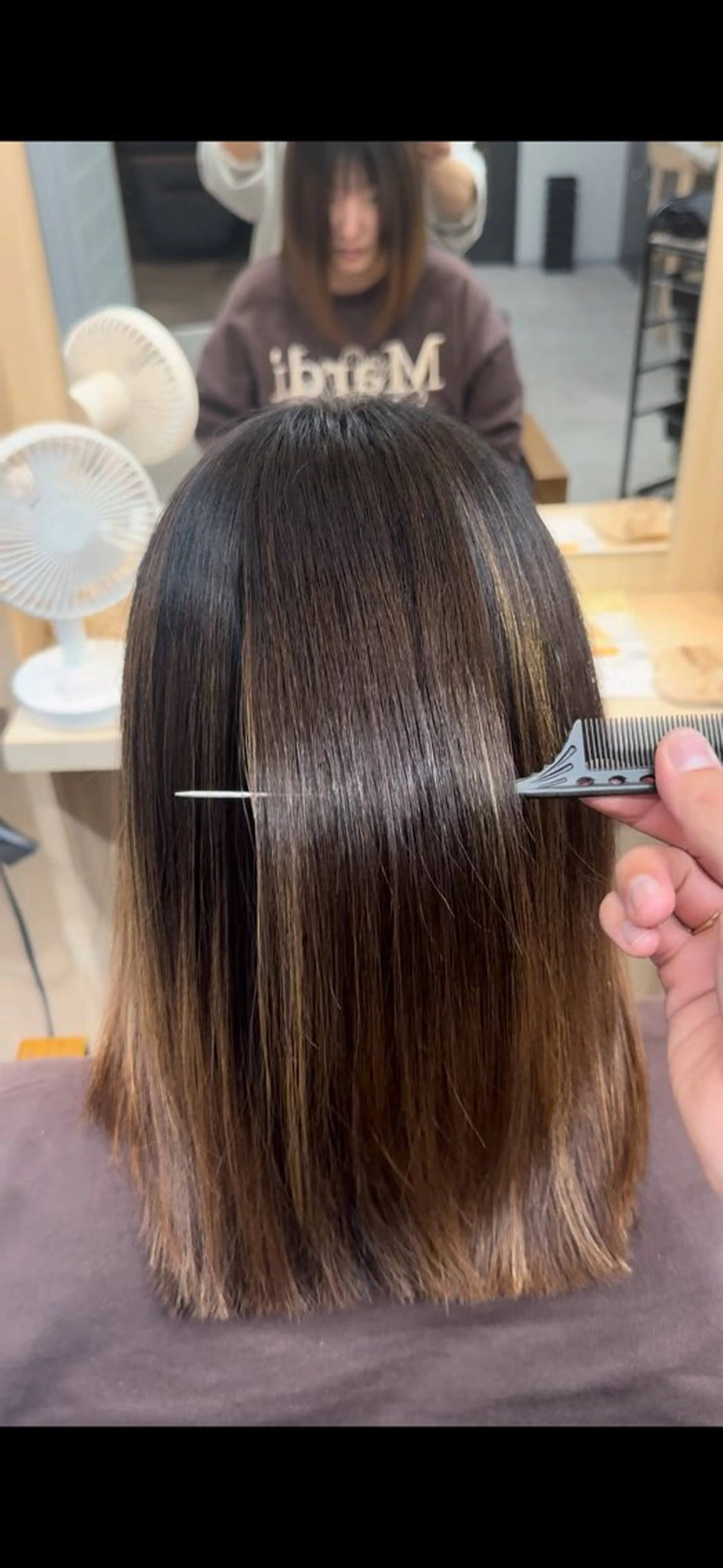 ミディアム 縮毛矯正 トリートメント 縮毛矯正 TOA／ 福岡JIL BLANのヘアスタイル