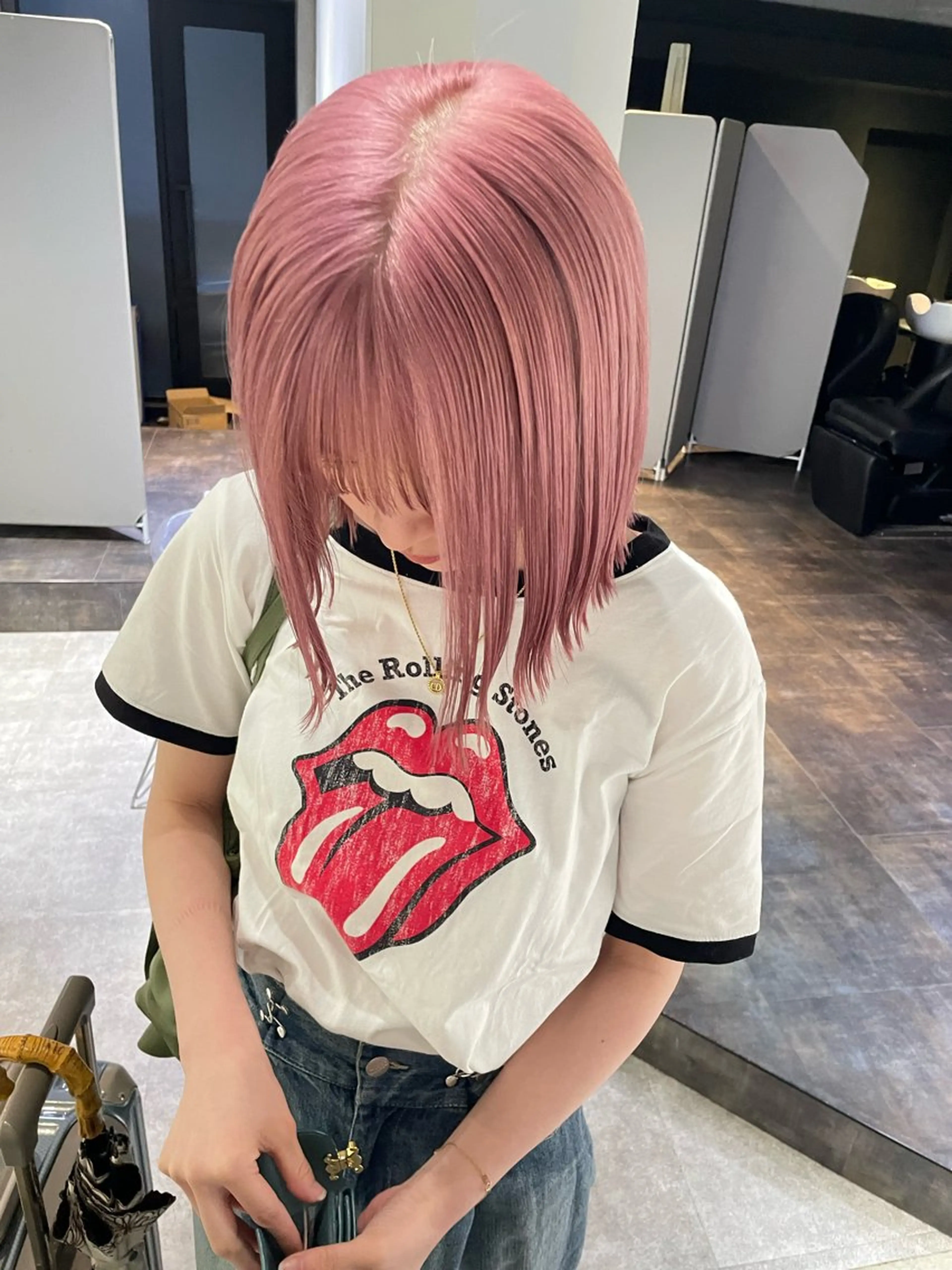 ミディアム カラー ハイトーンカラー ヘアカラー トリートメント 心斎橋/ブリーチ minamiのヘアスタイル