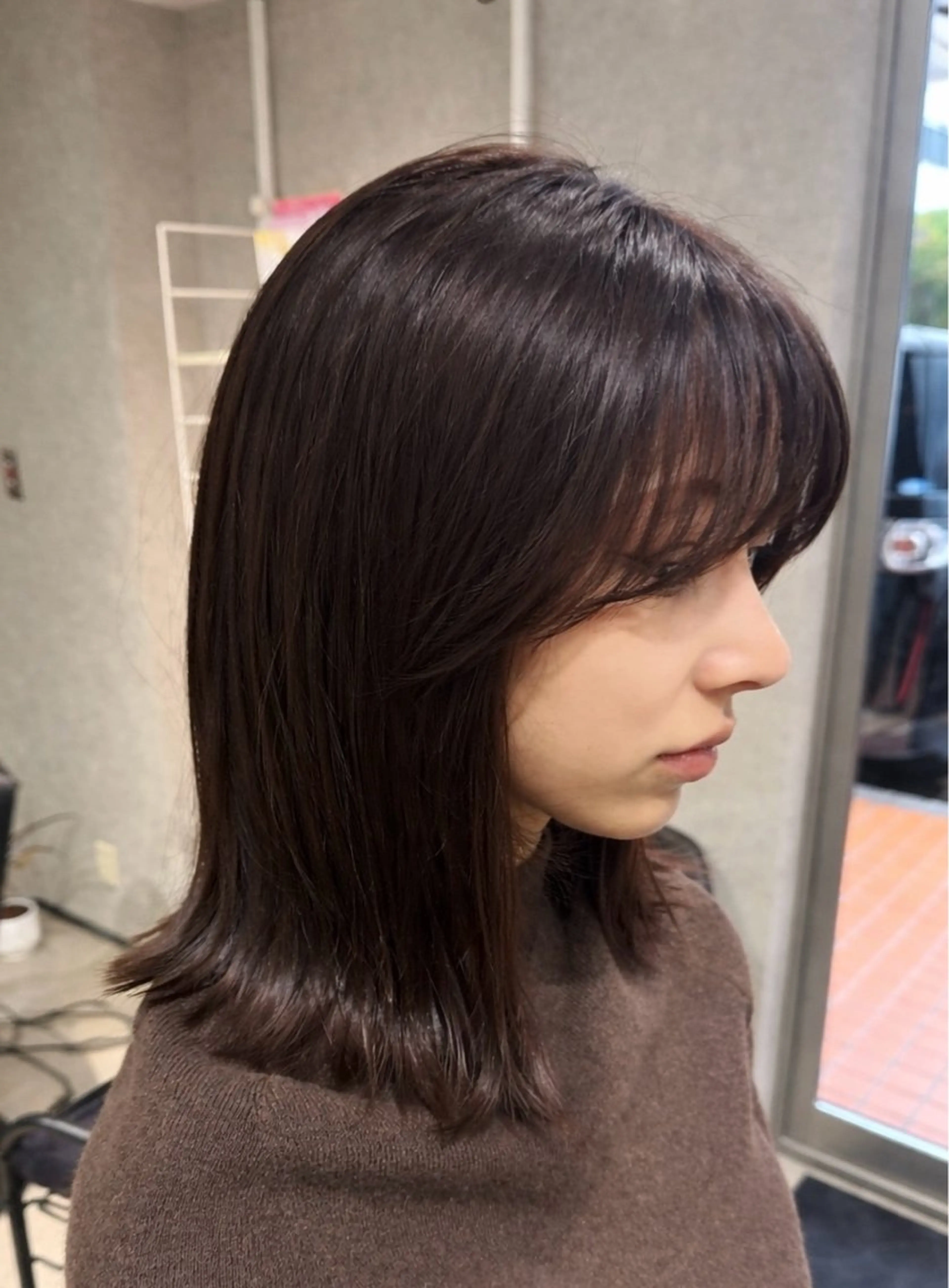 ミディアム 森 沙織のヘアスタイル