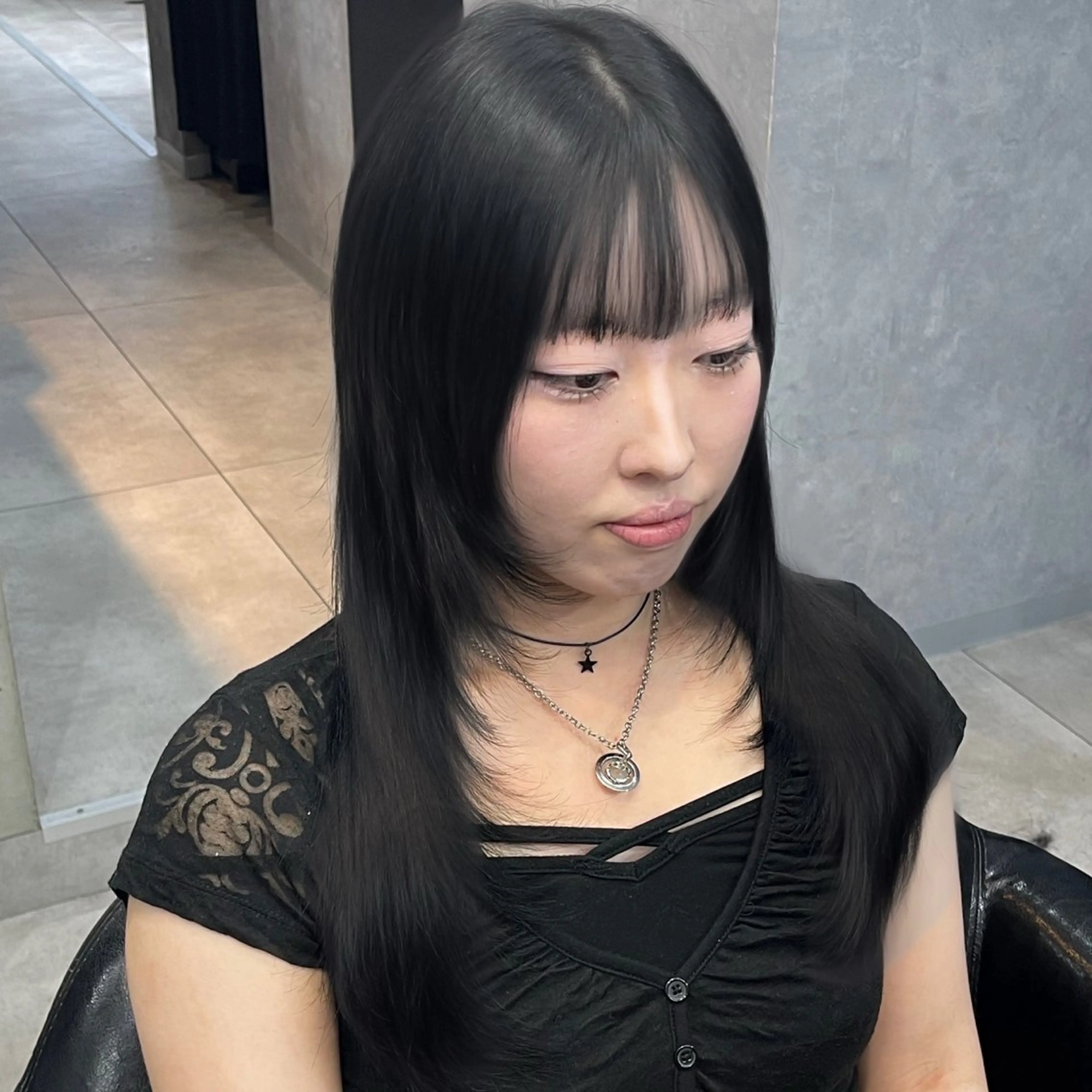 セミロング プルエクステ デザインカット エクステ レイヤーカット エクステ Fi-Ne原宿/ プルエクステ/そらのヘアスタイル