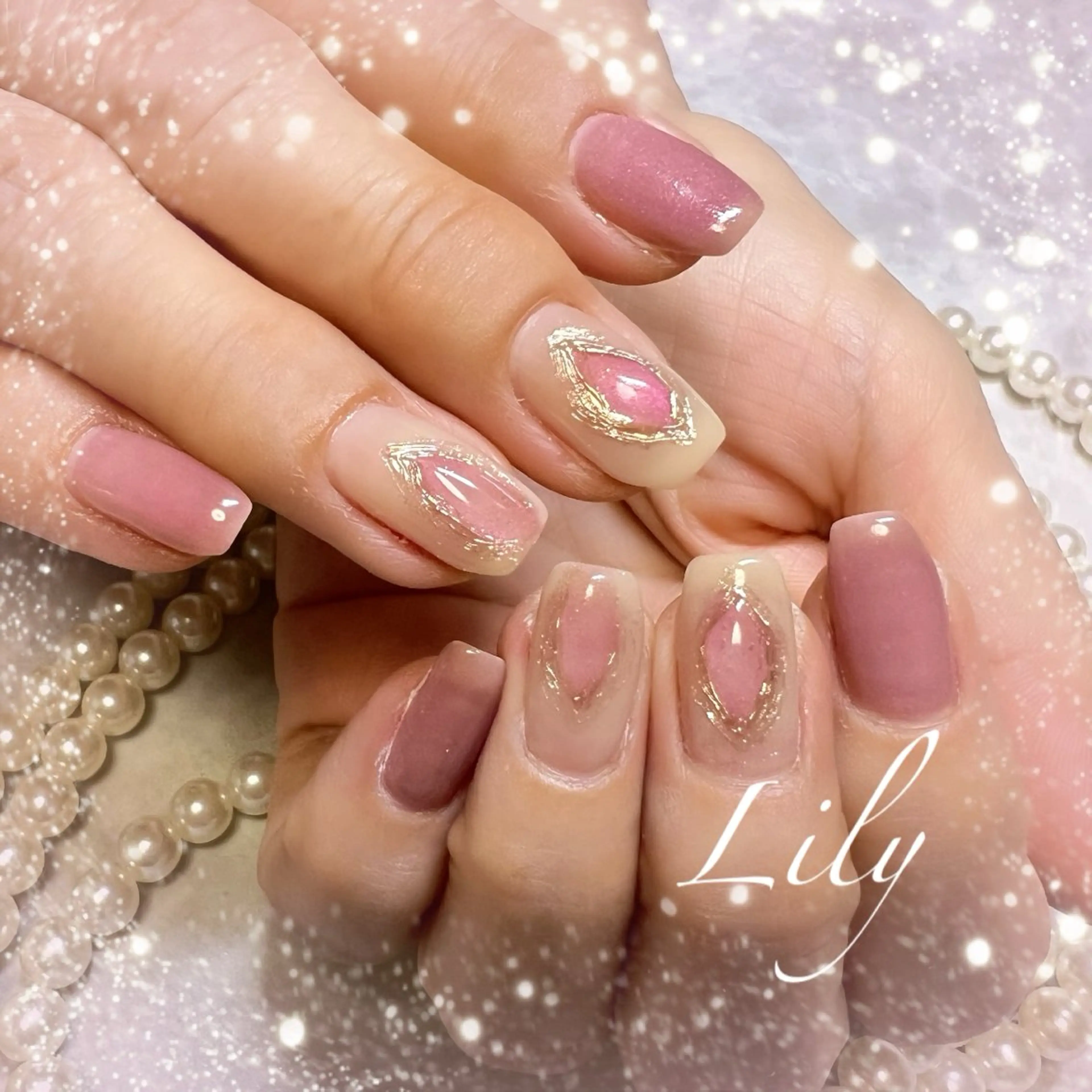 ネイル ハンドネイル Lily*nail 🌻Mii🌻のネイルデザイン