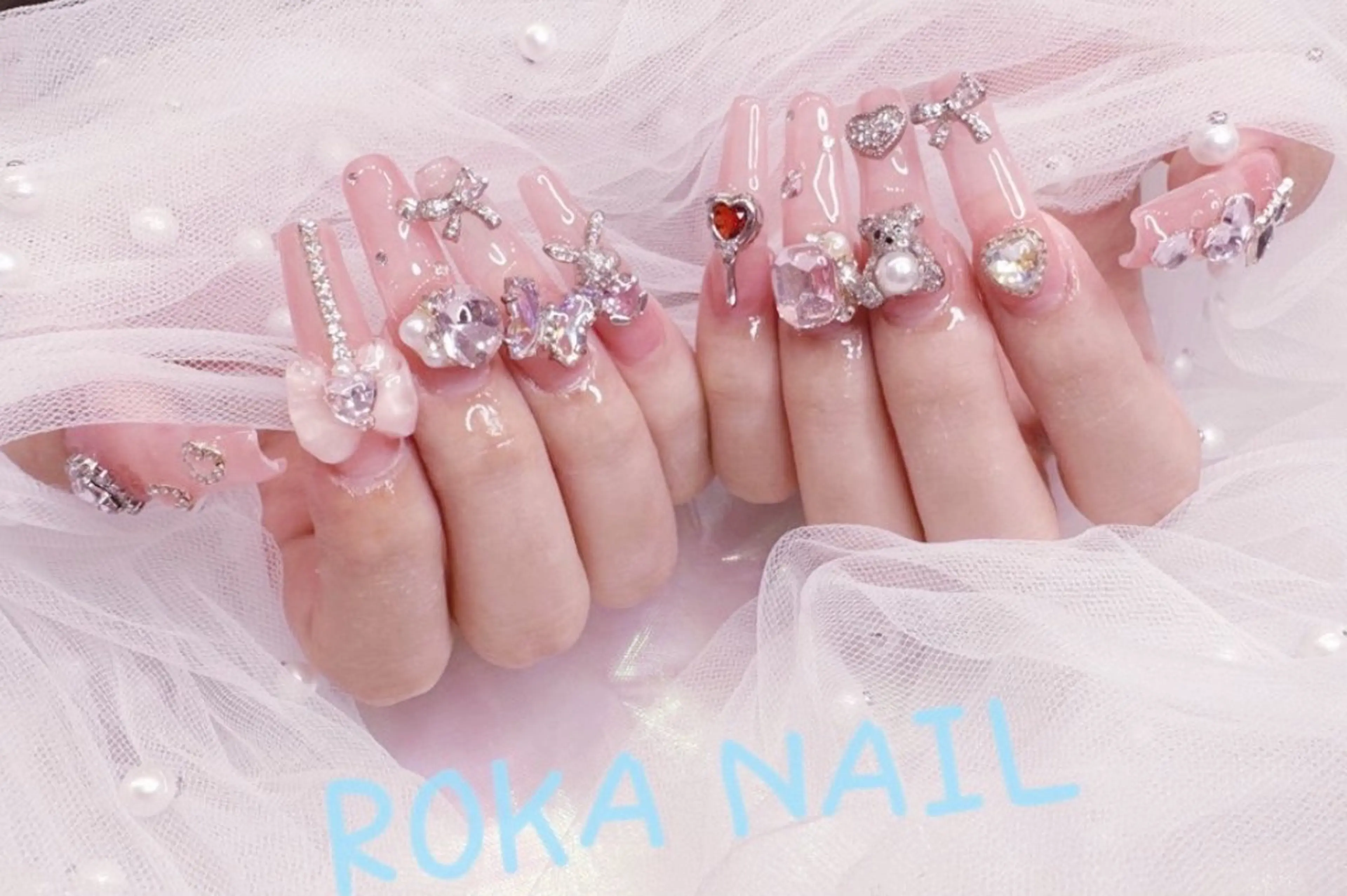 ロング ハンドネイル 長さだし専門店 ROKANAILのネイルデザイン