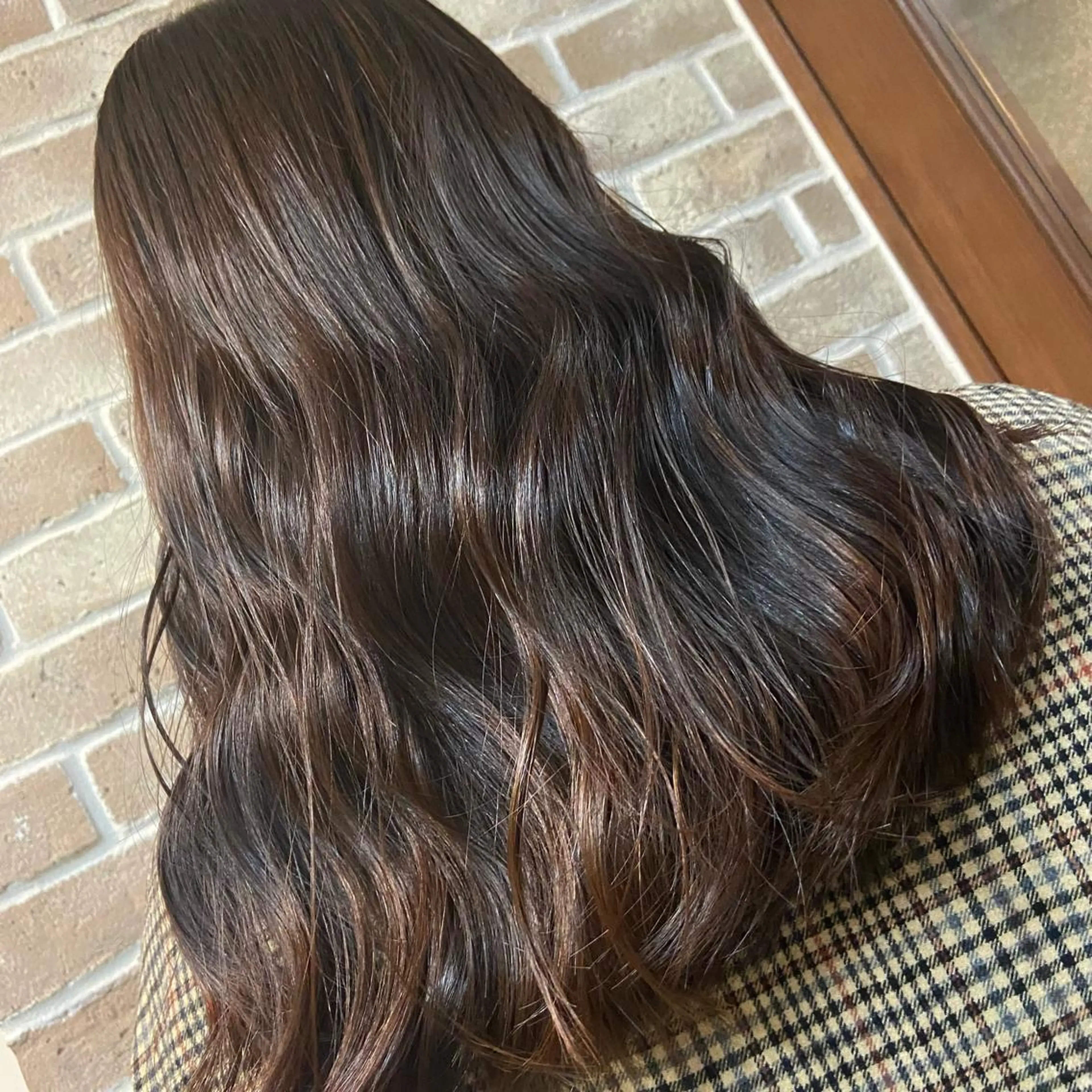 ロング カラー ブリーチ ブリーチなしカラー ヘアカラー 川崎 かなでのヘアスタイル
