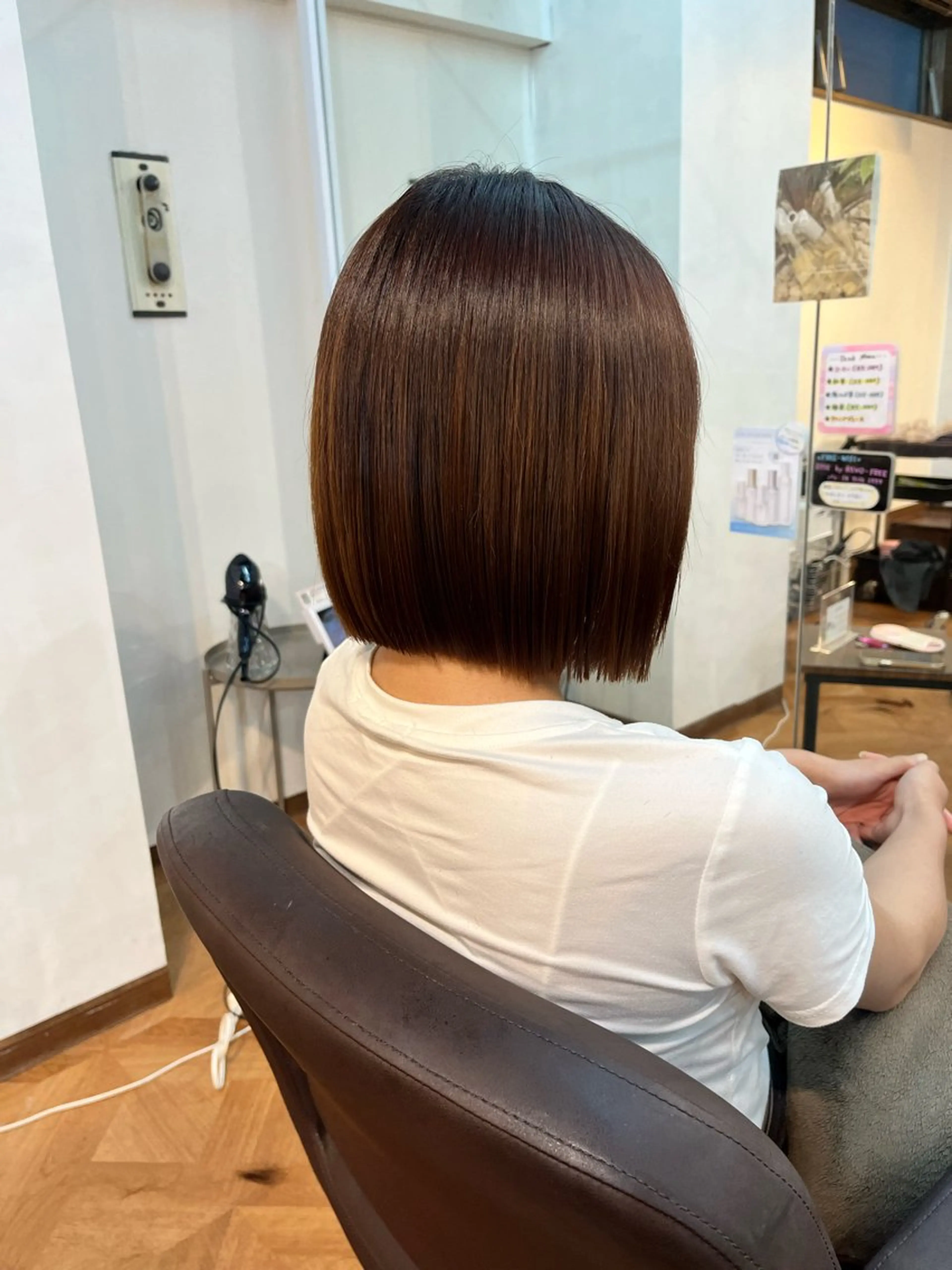 ショート 切りっぱなしボブ ボブ 🍒Ayana🍒 艶カラー🍒のヘアスタイル